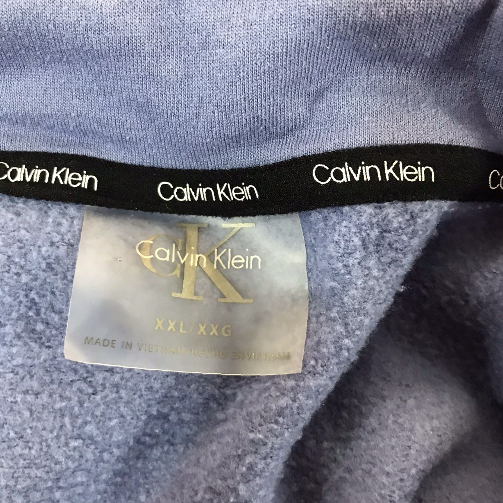 Calvin Klein VINTAGE Calvin Klein Hoodie Cropped Pullover Womens Plus 2X Blue Logo Casual Size XXL / US 16-18 / IT 52-54 - 3 Thumbnail