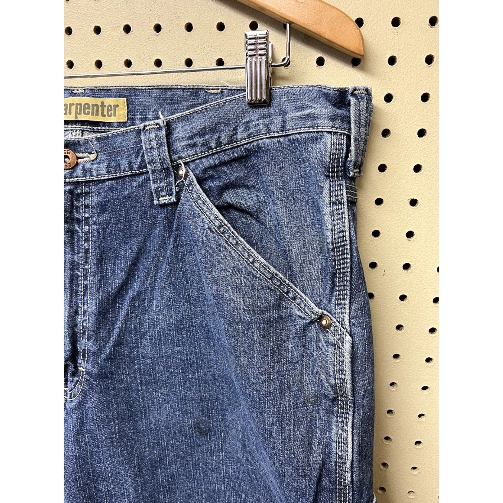 Lee VINTAGE Lee Dungarees Jeans Mens 36X34 Carpenter PAINTER Distressed Skater Relaxed Relaxed Size US 36 / EU 52 - 2 Thumbnail