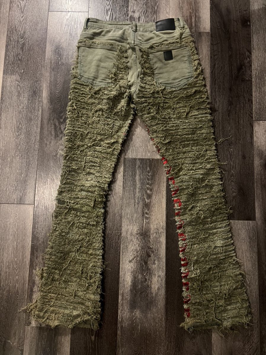 Valabasas Valabasas green “furry” Jean Size US 34 / EU 50 - 2 Thumbnail