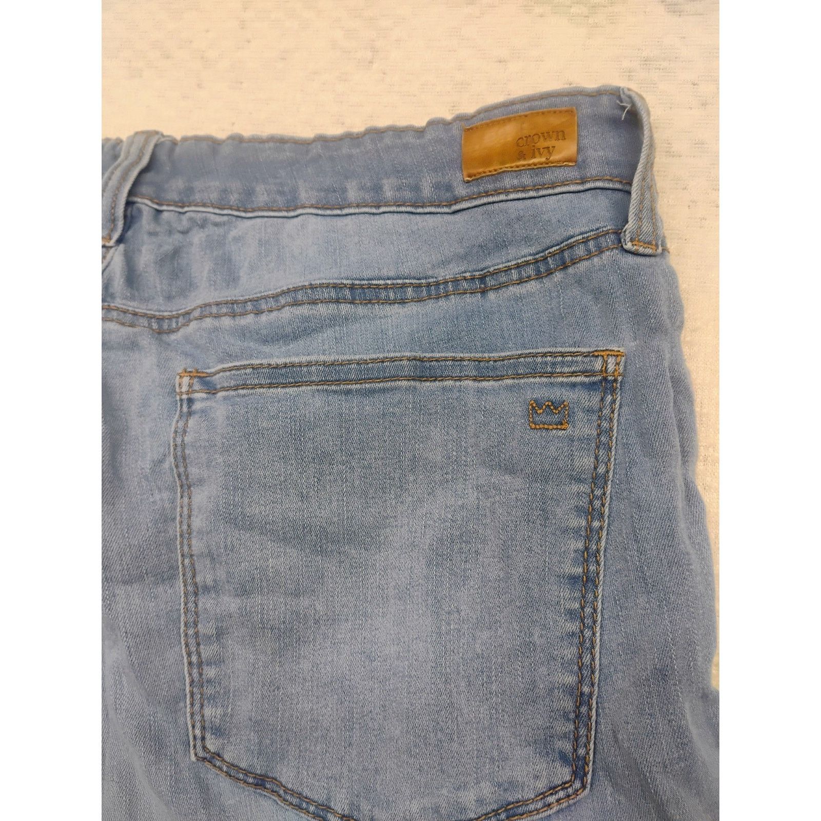 Other Crown & Ivy Women's Skinny Jeans Size 14R Blue Stretch High Size 36" / US 14 / IT 50 - 9 Thumbnail