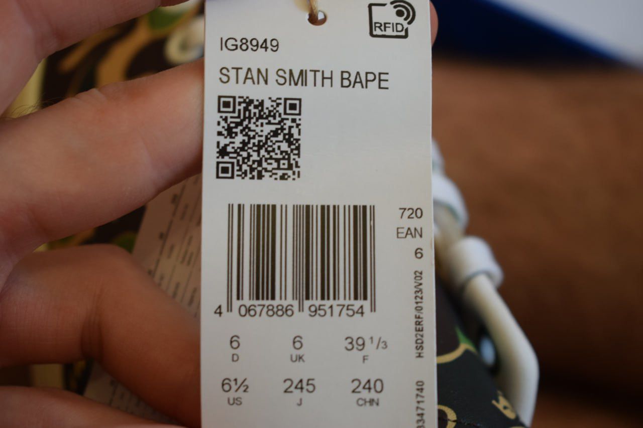 Bape Bape x Adidas Stan Smith Size US 6.5 / EU 39-40 - 15 Thumbnail