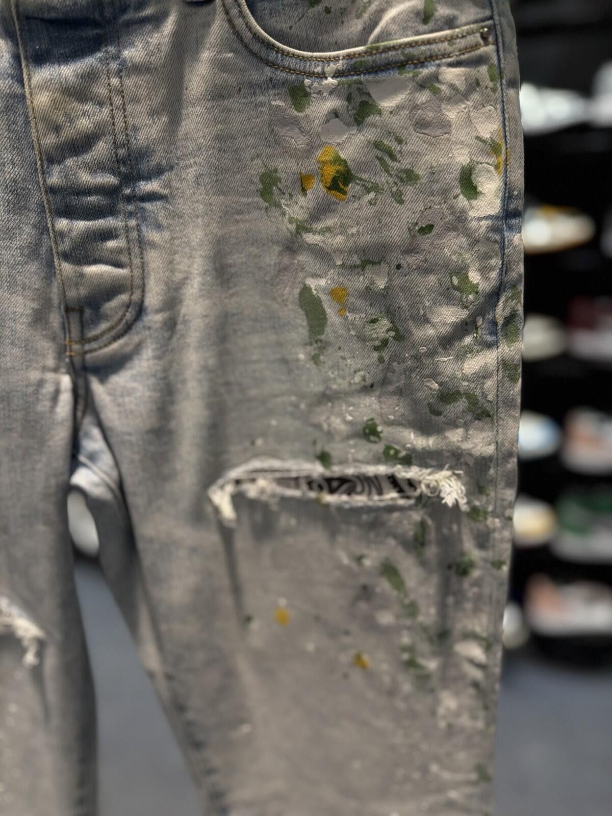 Amiri Size 32 - Amiri Blue Pants Paint Bandanna Jeans Size US 32 / EU 48 - 4 Thumbnail