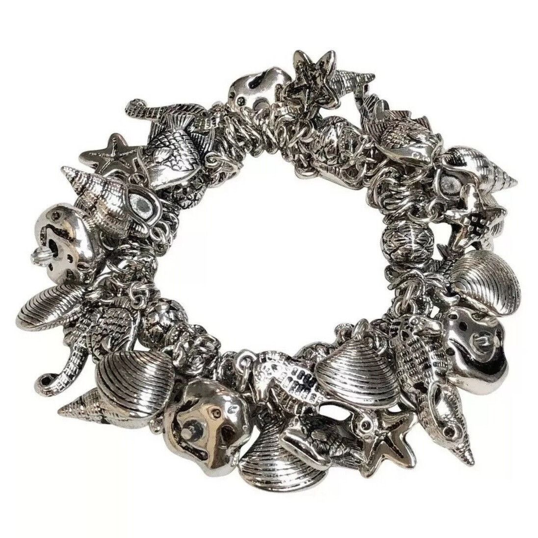 Other SEA LIFE SEA SHELL CHARM STRETCH BRACELET NEW Size ONE SIZE - 1 Preview