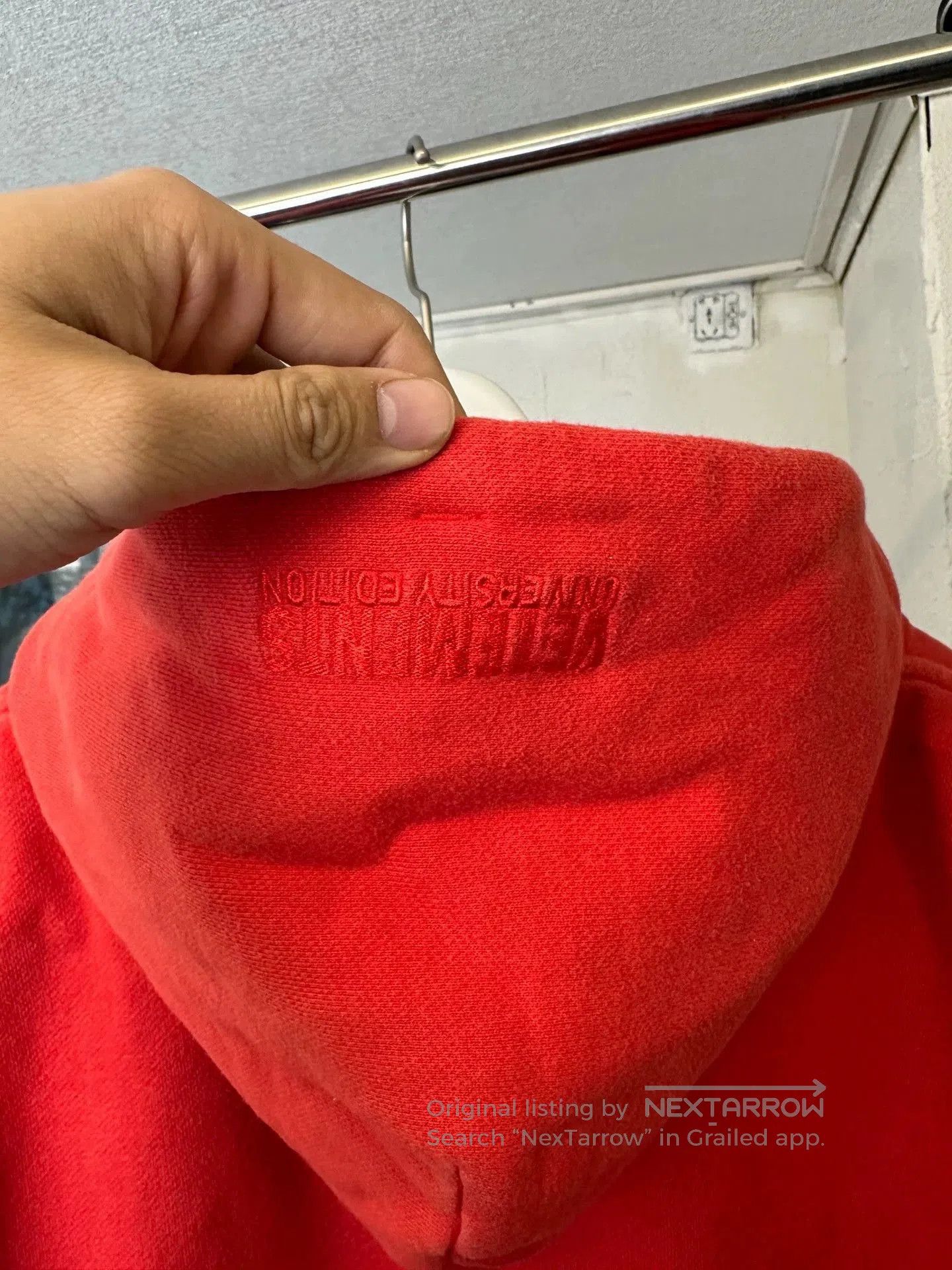 Vetements Red Graphic Print Hoodie with Drawstring. Size US S / EU 44-46 / 1 - 5 Thumbnail