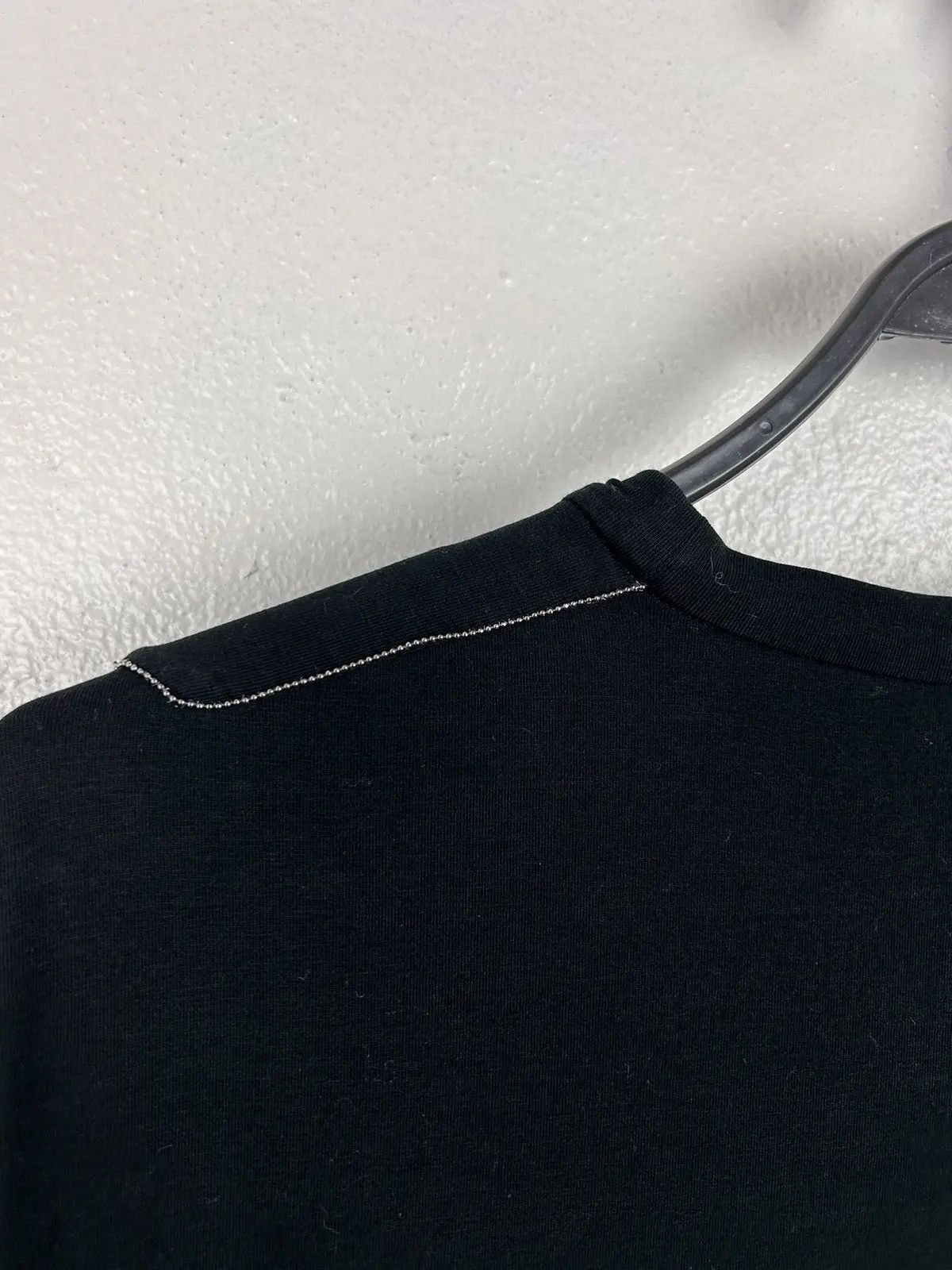 Brunello Cucinelli Brunello Cucinelli Short Sleeve Chain T-Shirt Black Size S / US 4 / IT 40 - 6 Thumbnail