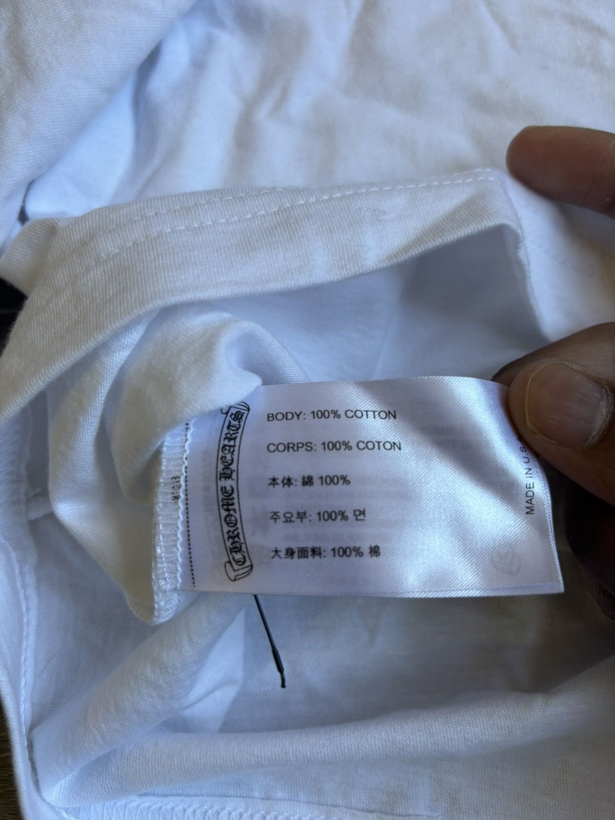 Chrome Hearts Chrome Hearts Neck Logo White LS Tee Size US XL / EU 56 / 4 - 5 Thumbnail