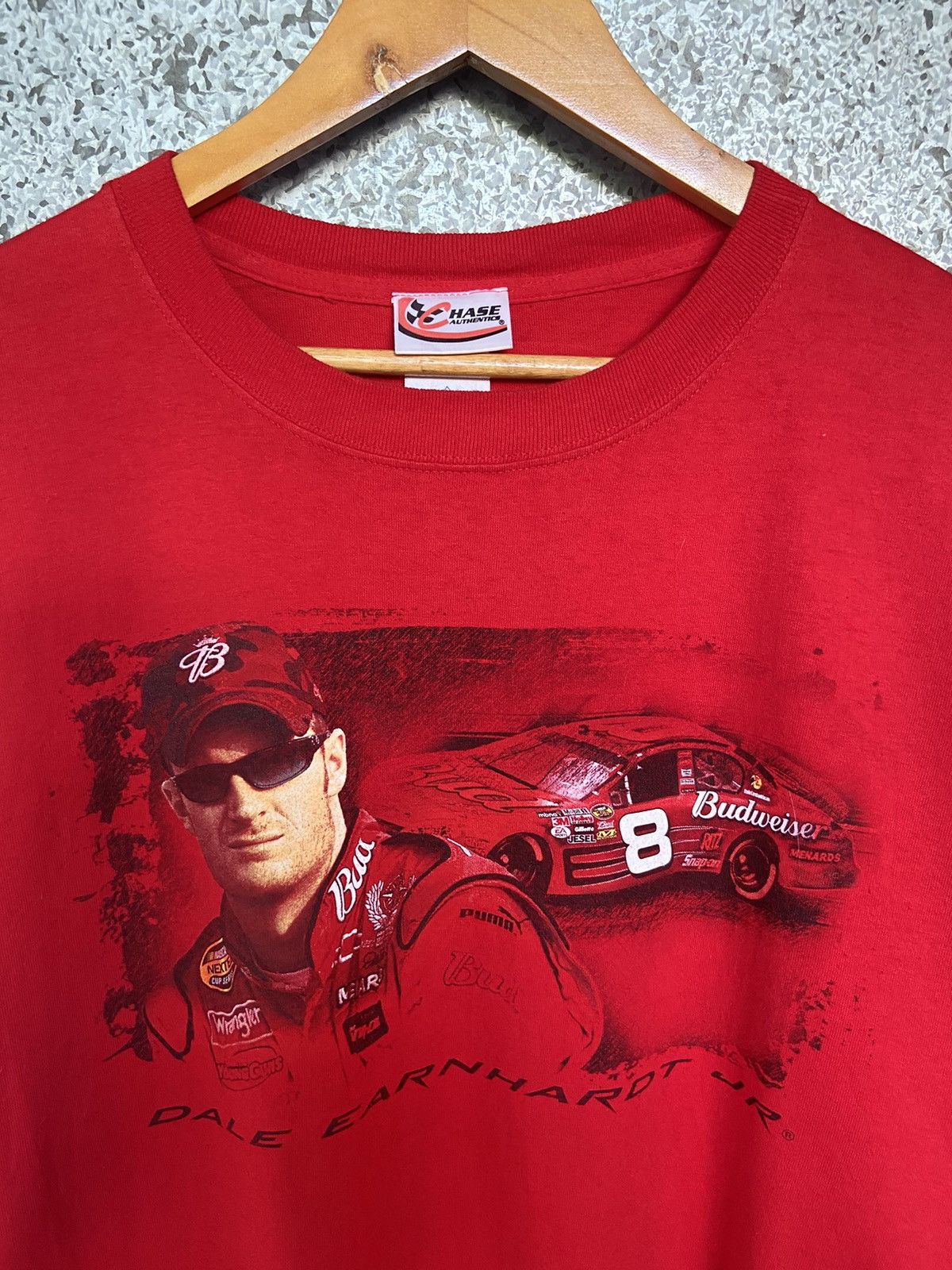 NASCAR Vintage Hase Authentic Dale Earnharot Jr Nascar t shirt Size US XL / EU 56 / 4 - 2 Thumbnail