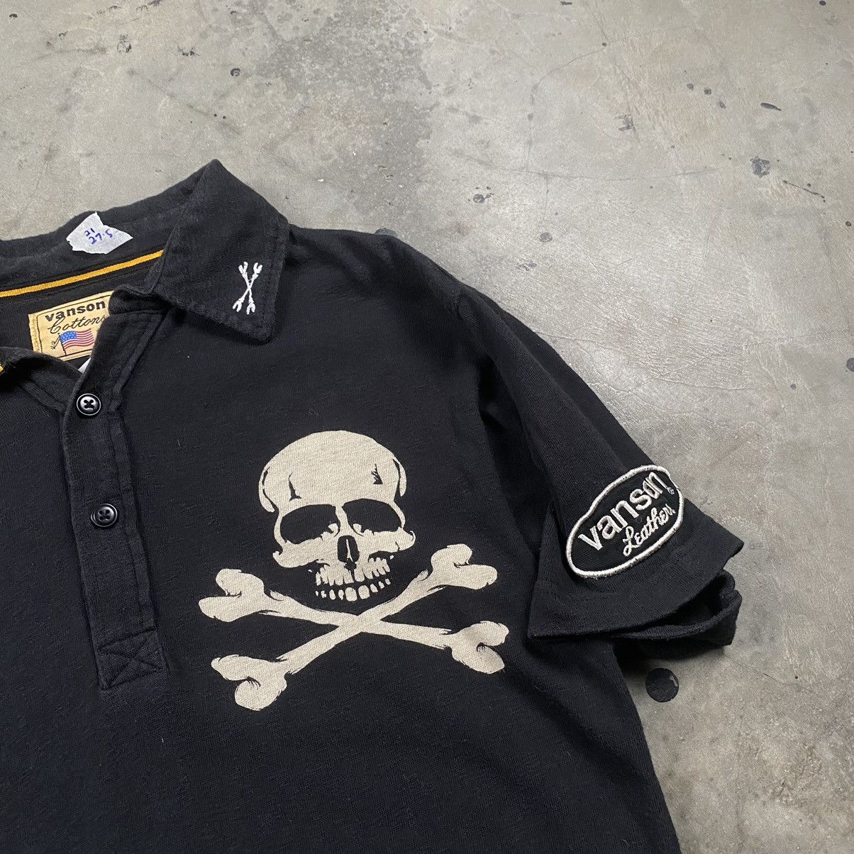 Indian Motorcycle × Japanese Brand × Vanson Leathers Vintage Vanson Leather Skull Polos Tee Size US M / EU 48-50 / 2 - 3 Thumbnail