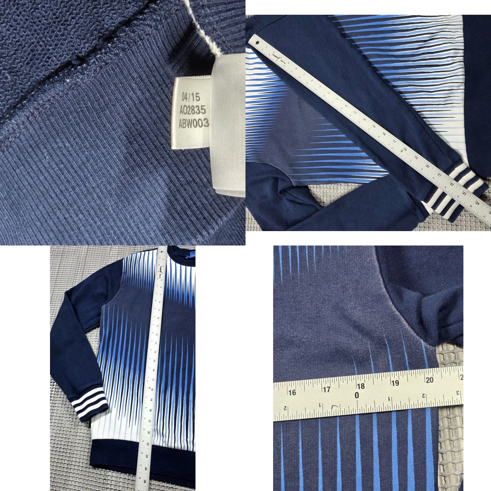 Adidas Adidas Originals Mens S Mezcla Crew Blue Graphic Sweatshirt Crew Neck Sweat Shirt Logo Print Size US S / EU 44-46 / 1 - 9 Thumbnail