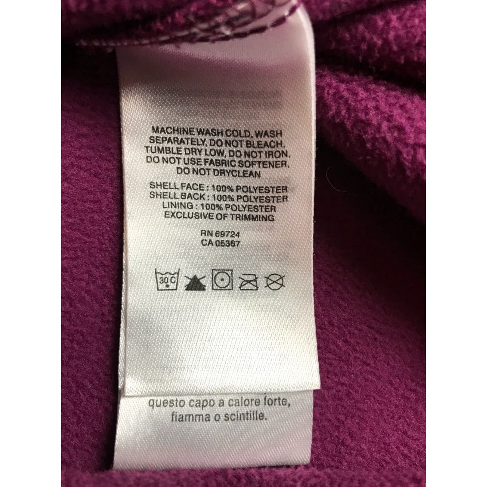 Vintage Columbia Jacket Women's Large Purple Fleece Lined Full Zip Jacket Size L / US 10 / IT 46 - 6 Thumbnail