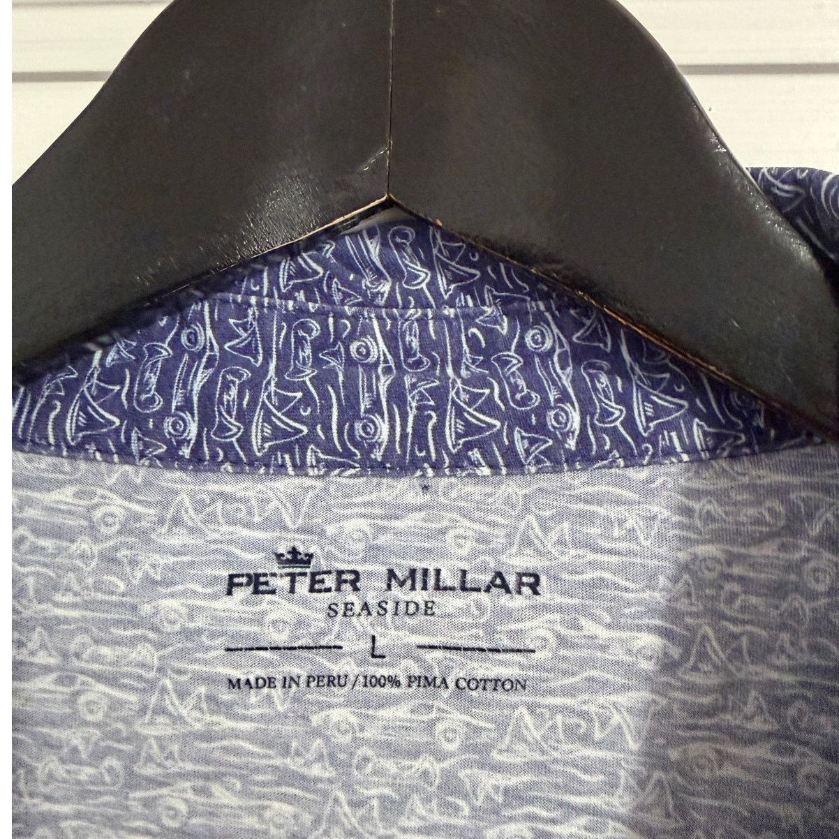 Peter Millar Peter Millar Seaside Blue Polo Shirt Men's Size Large Size US L / EU 52-54 / 3 - 3 Thumbnail