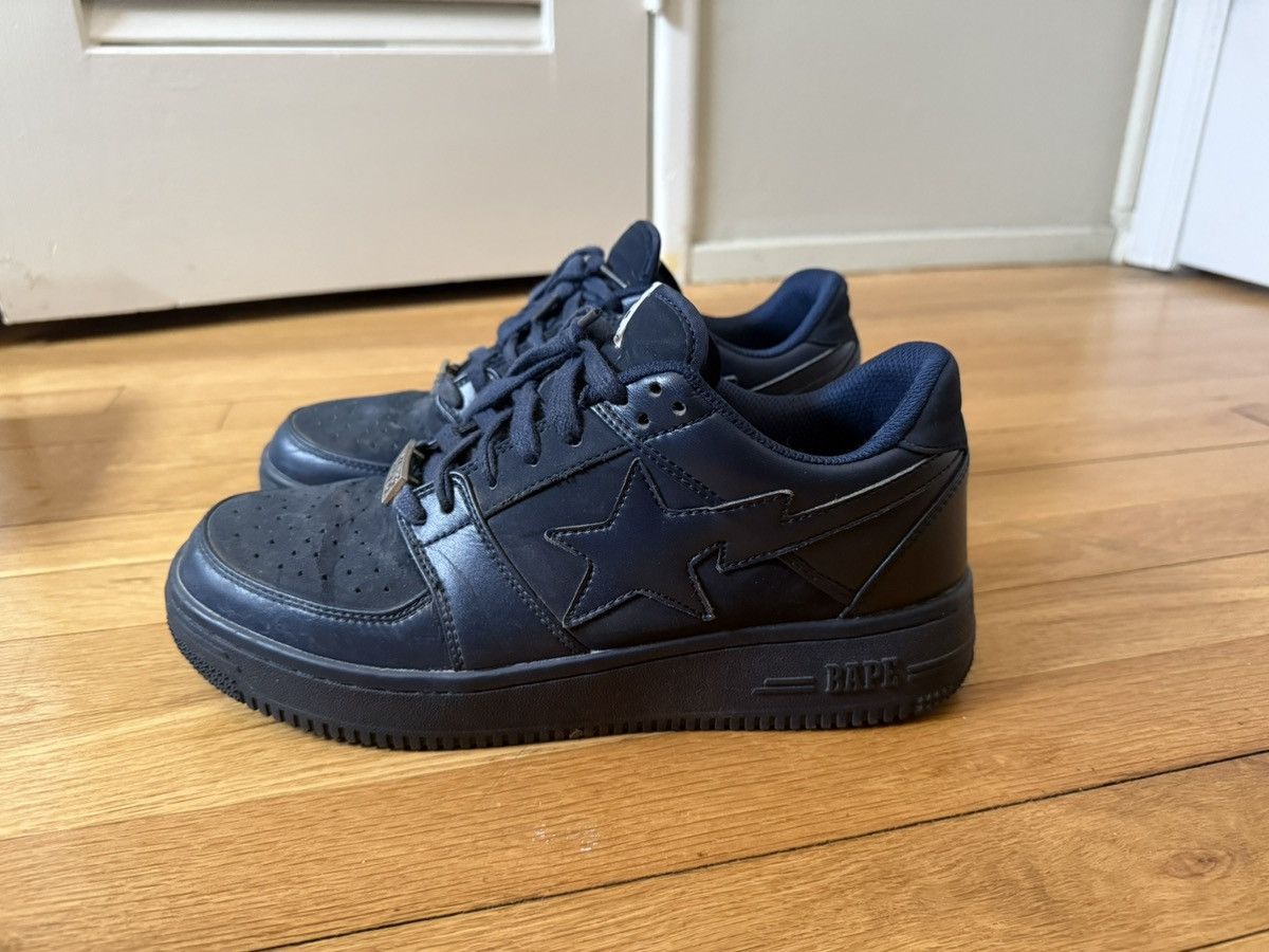 Bape Bape Navy Blue 2008 Leather Bapestas Foot Soldier US9.5 Size US 9.5 / EU 42-43 - 7 Thumbnail