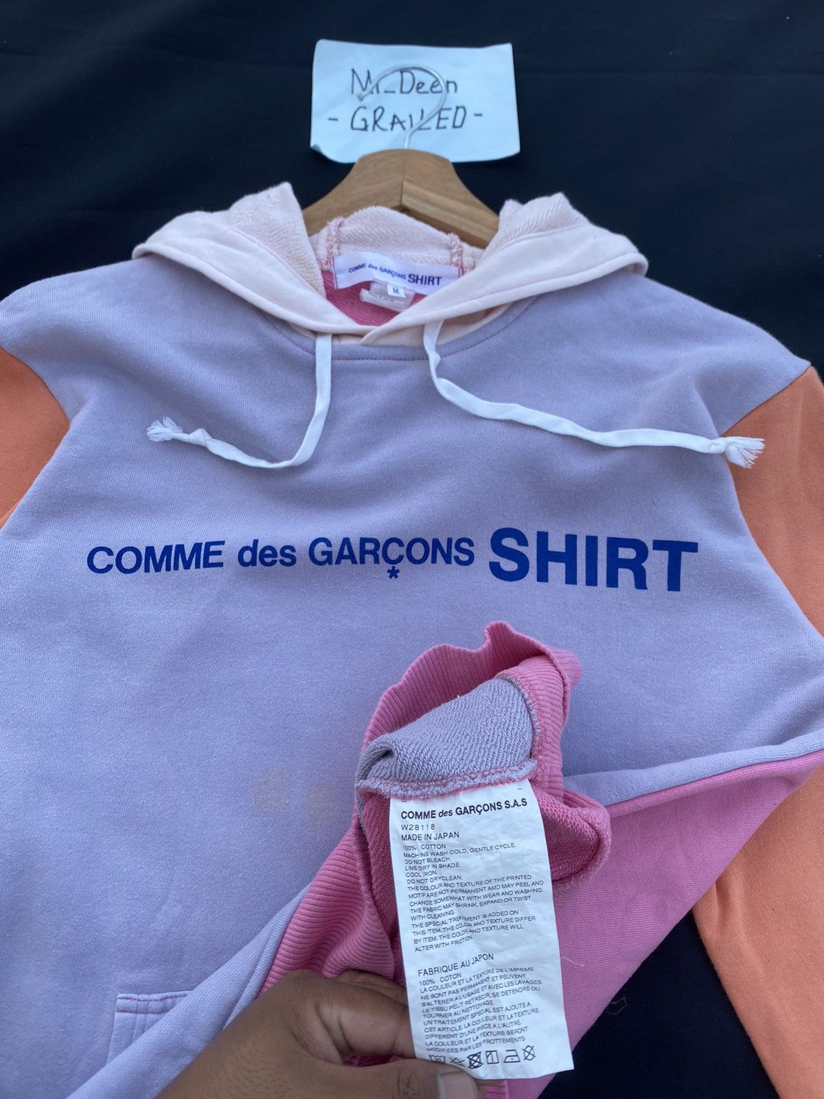 Comme des Garcons Rare Vintage COMME des GARCONS SHIRT Spellout Hoodie Size US M / EU 48-50 / 2 - 17 Thumbnail