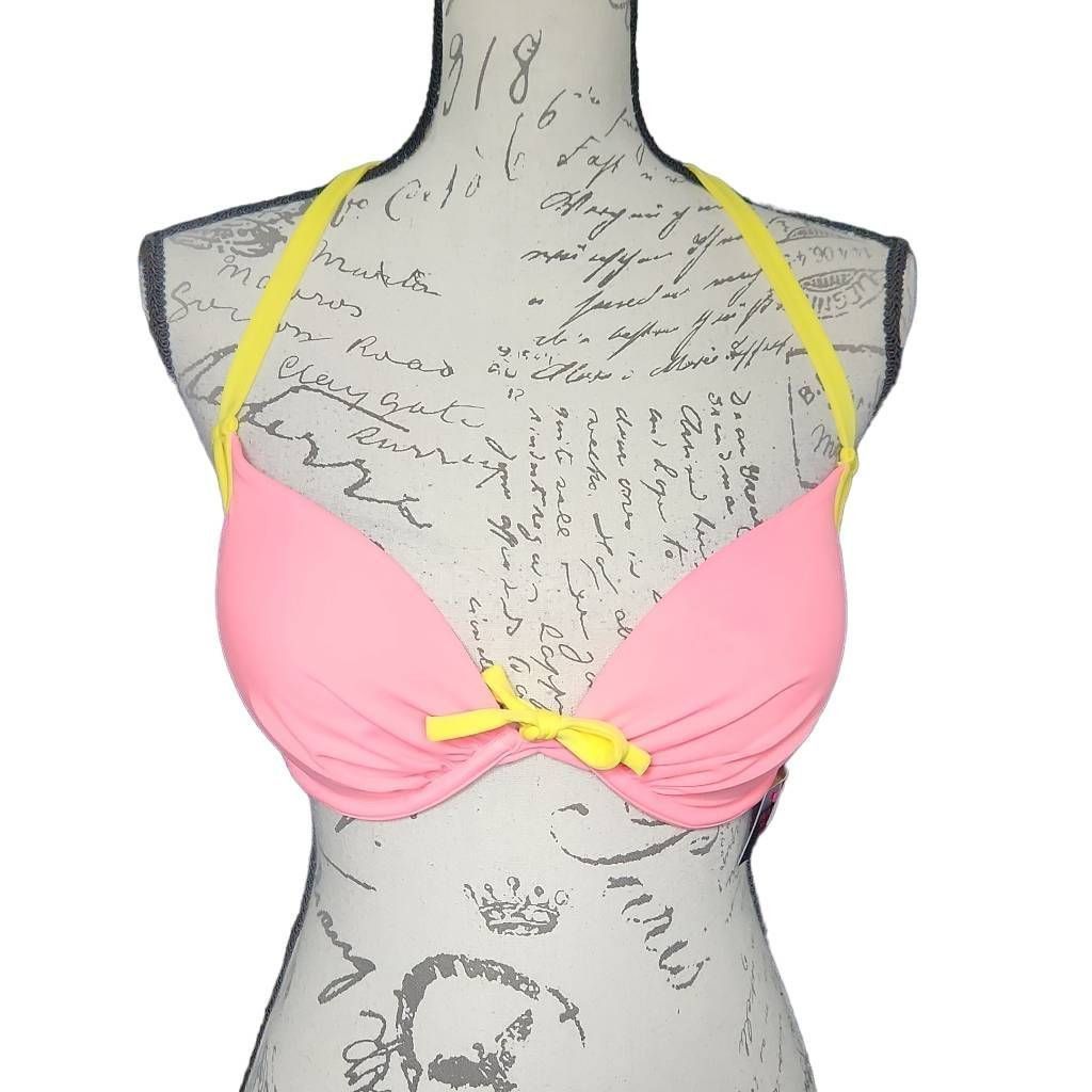 Victoria's Secret Victoria's Secret Women's Size 34D Pink Yellow Padded Underw Size M / US 6-8 / IT 42-44 - 5 Thumbnail
