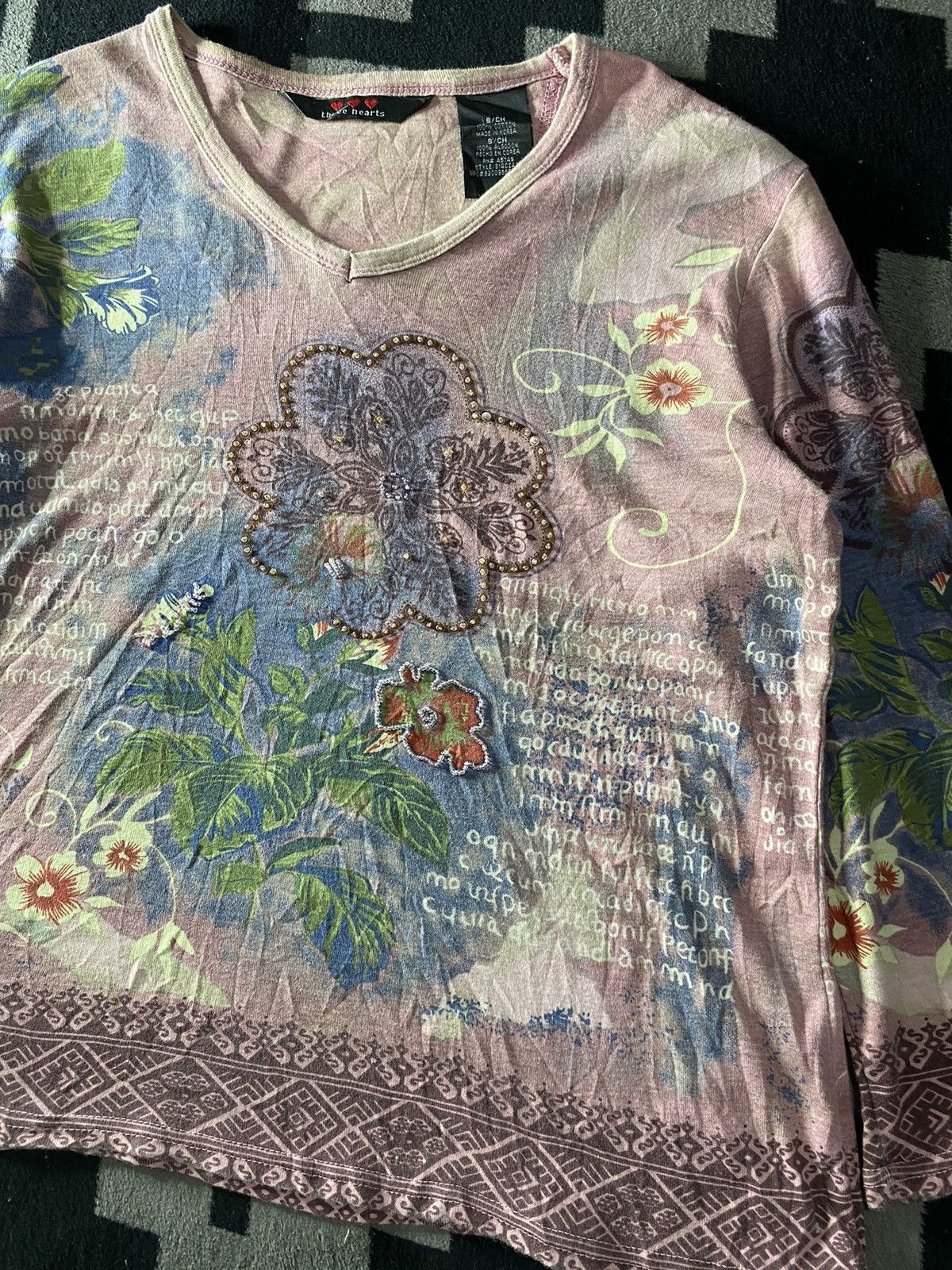 Beauty Beast × Hysteric Glamour × Japanese Brand Japanese Three hearts glitter longsleeve jpg style Size US S / EU 44-46 / 1 - 3 Thumbnail