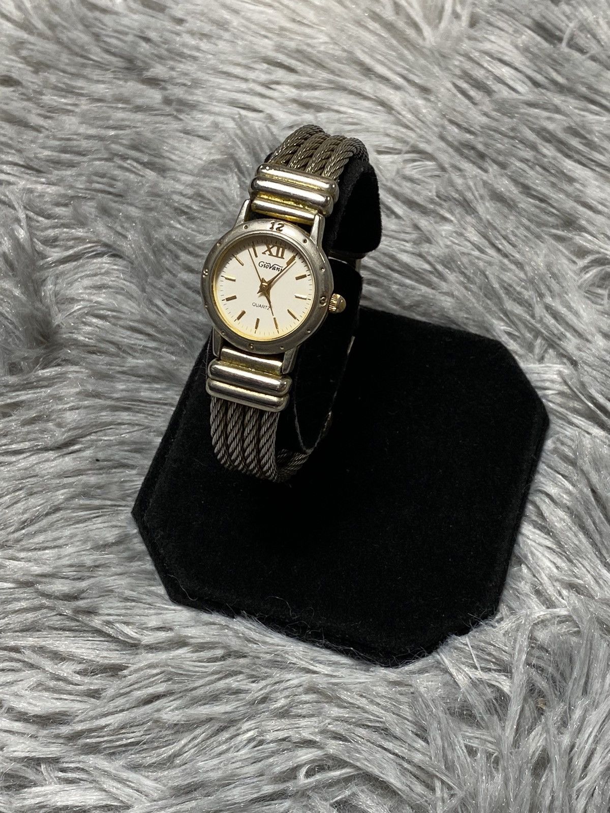 Japanese Brand × Jewelry × Vintage Giovani Quartz Watch with Steel Cable Band | Elegant Design Size ONE SIZE - 1 Thumbnail