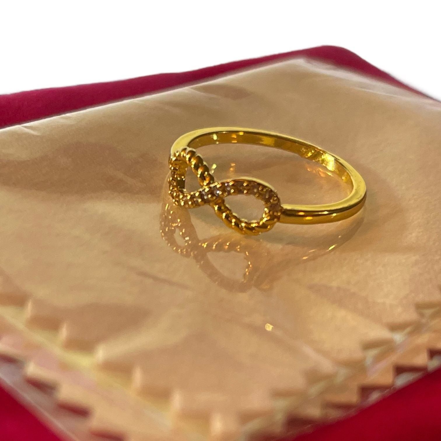 Other Infinity Diamond CZ Petite Gold Ring Size 6 Size ONE SIZE - 5 Thumbnail