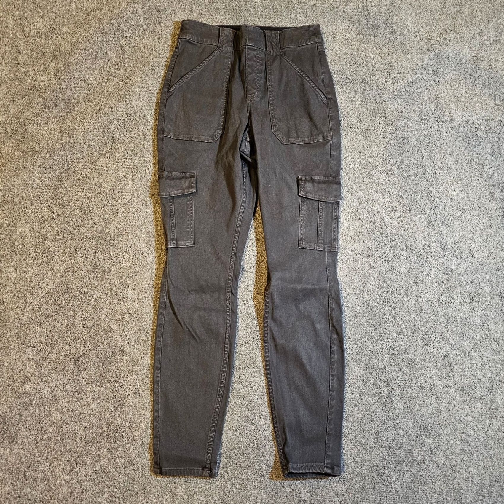 Spanx Spanx Pants Womens Medium Black Stretch Twill Ankle Cargo Pull On Classic Casual Mens? Size 28" / US 6 / IT 42 - 2 Thumbnail