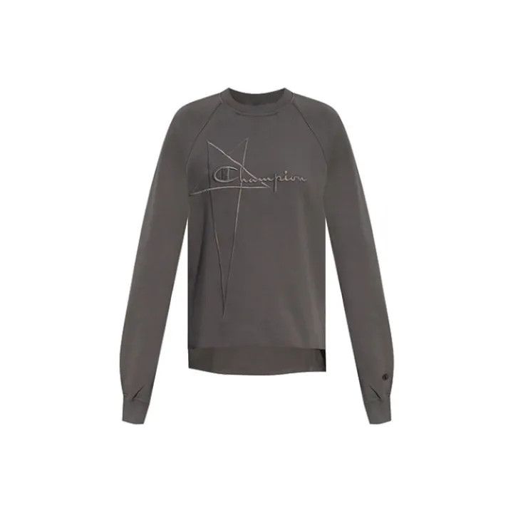 Rick Owens Rick Owens x Champion Gray Brown Sweatshirt 0079 Size S / US 4 / IT 40 - 1 Thumbnail