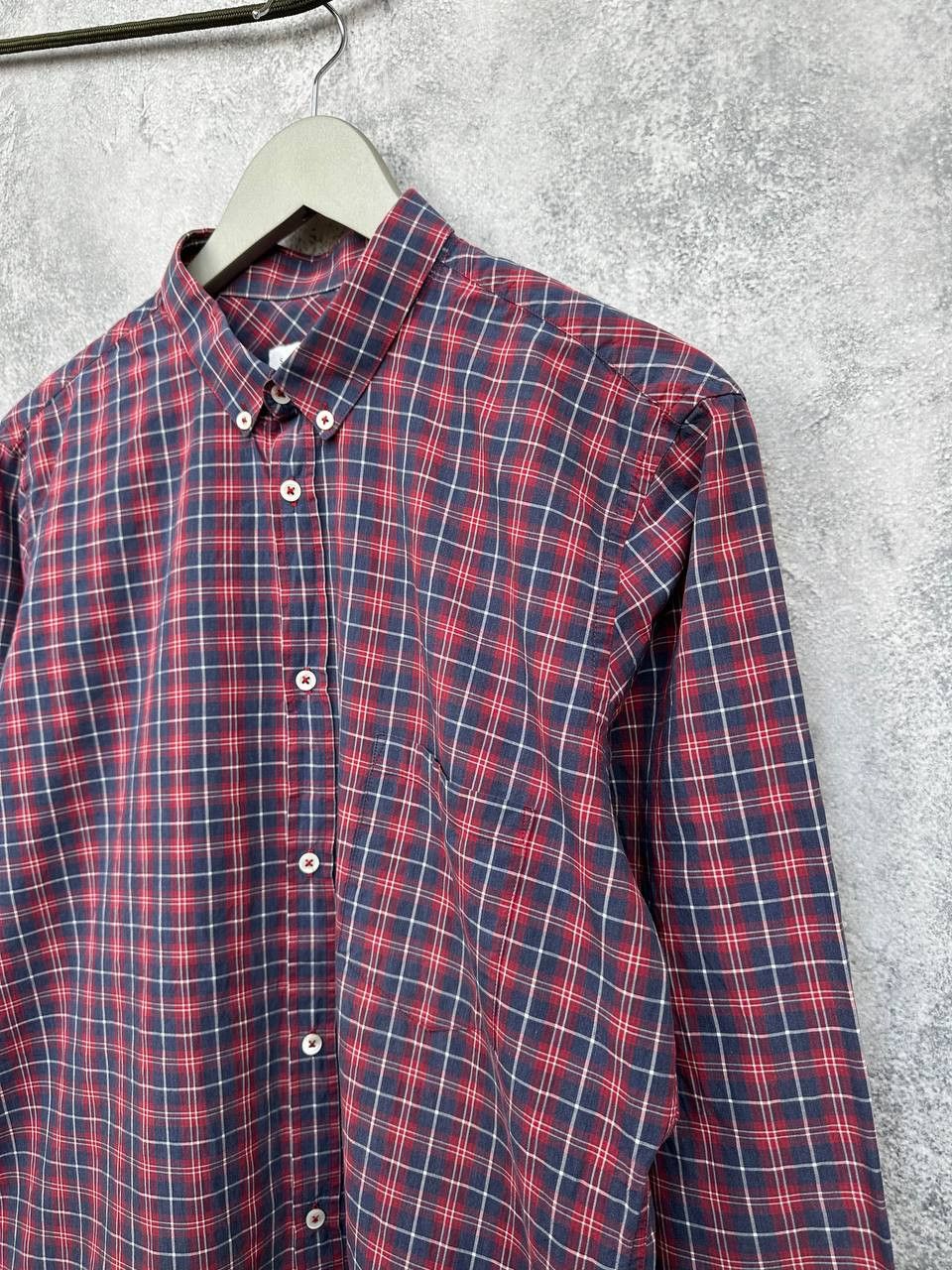 Sandro Sandro Paris Check Button-Down Button Shirt Slim Fit LS Size US XL / EU 56 / 4 - 5 Thumbnail