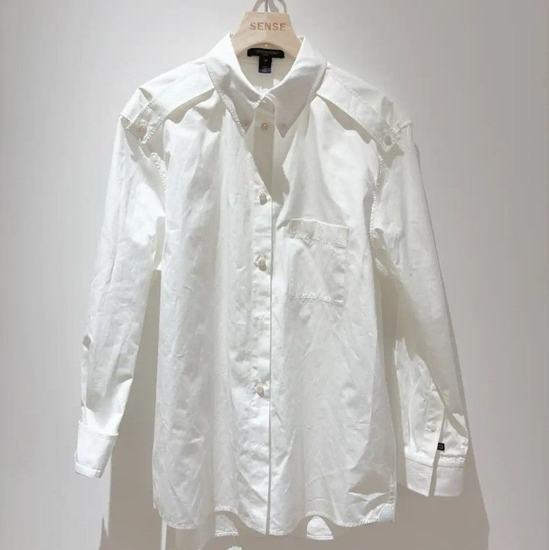 Louis Vuitton Louis Vuitton Spring Autumn White Cotton Shirt 0089 Size M / US 6-8 / IT 42-44 - 1 Thumbnail