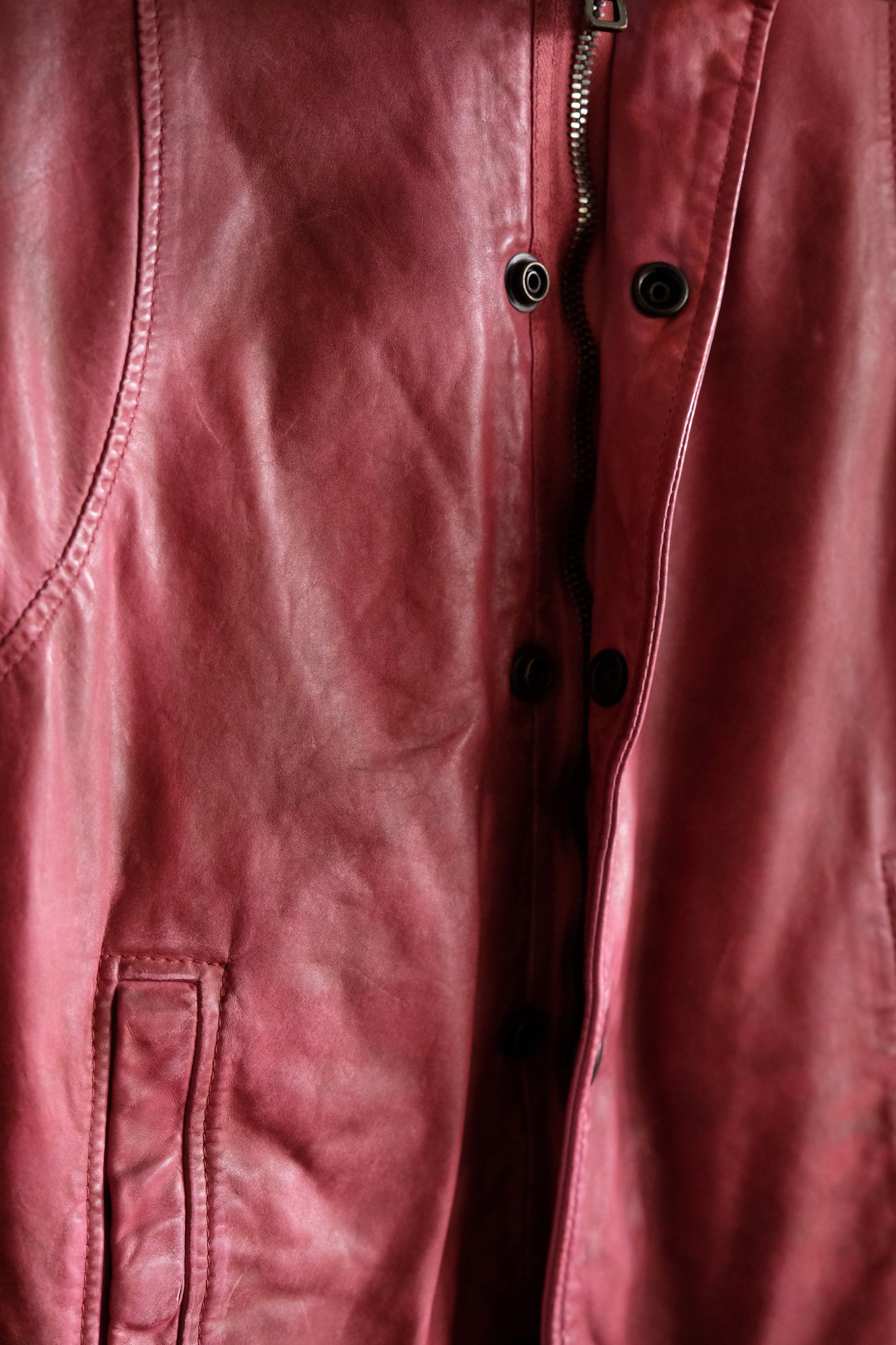 Balmain Balmain Red Leather Jacket SS11 Decarnin Teddy Bomber 48 46 Size US M / EU 48-50 / 2 - 6 Thumbnail