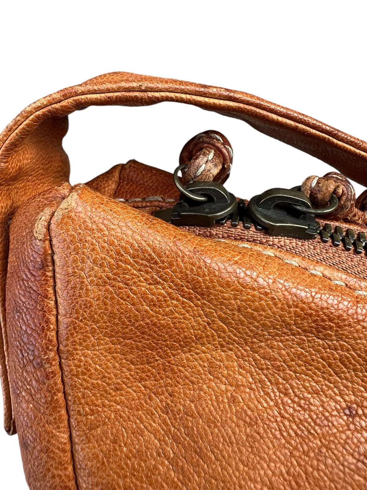 Leather Genten Japan Fade Patina Leather Bag Banana Size ONE SIZE - 19 Thumbnail