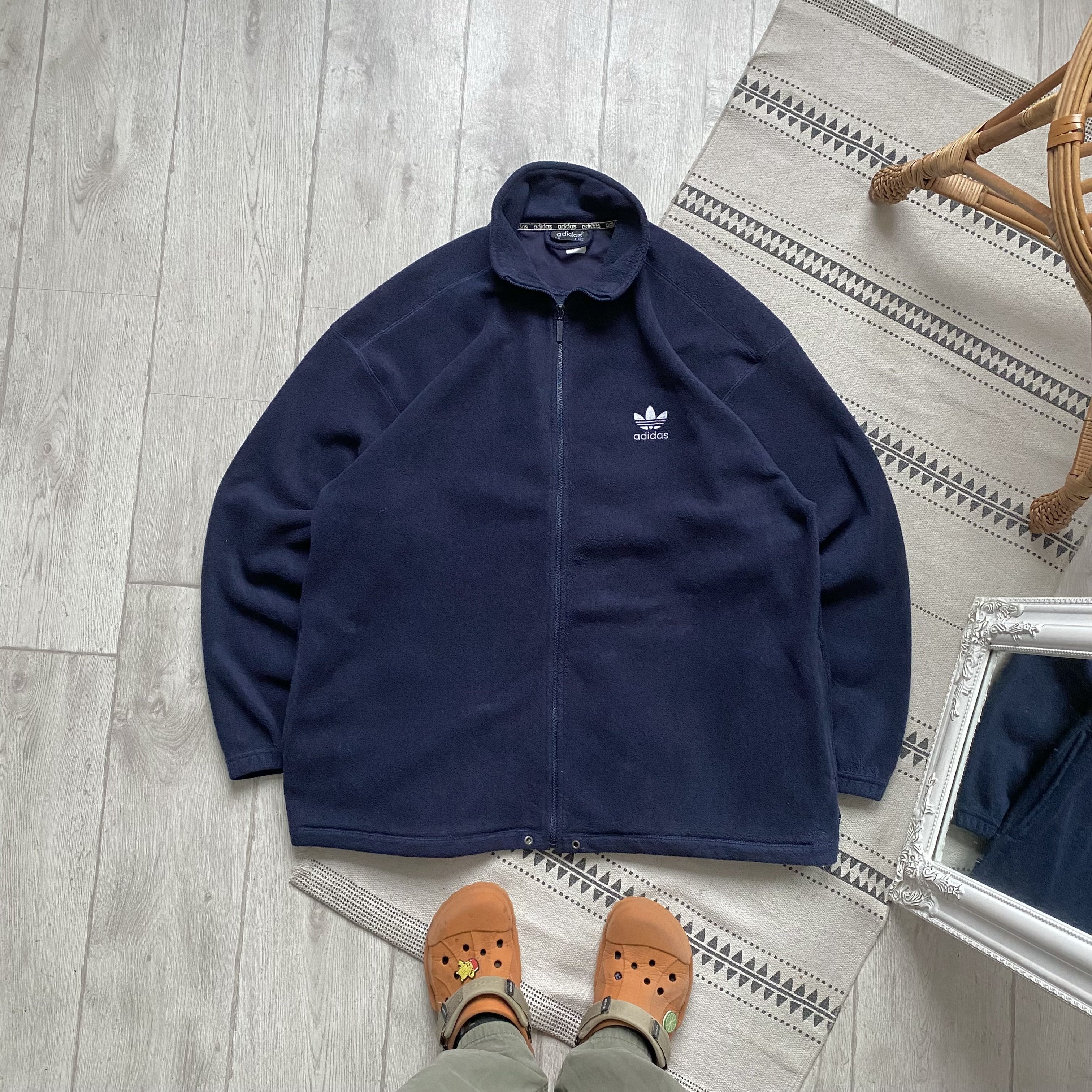 Adidas Vintage 90s Adidas zip fleece Sweater jacket outdoor Size US XL / EU 56 / 4 - 1 Thumbnail