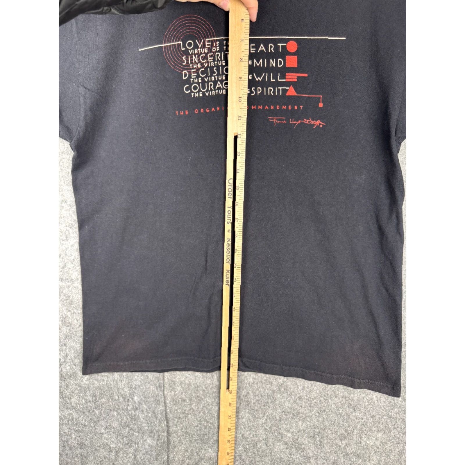 VINTAGE Hanes Beefy-T Frank Lloyd Wright Shirt Men's L Black