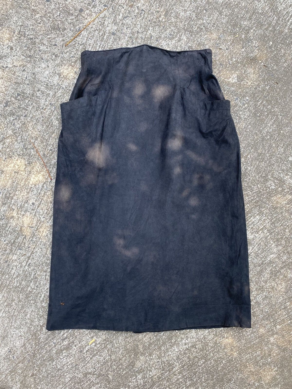 Dior Christian Dior Black Fux Leather Skirt with Pockets. Size 27" / US 4 / IT 40 - 14 Thumbnail