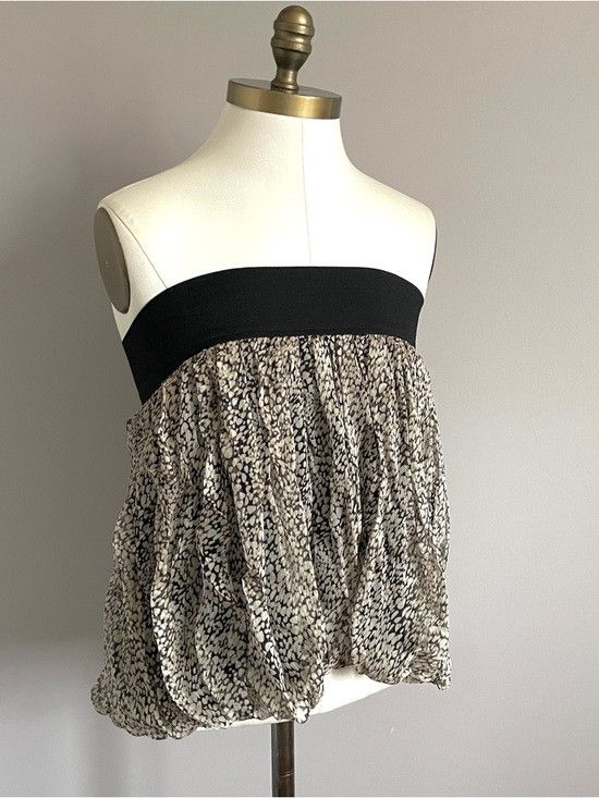 Zara Zara Dots Silk Chiffon Mini Bubble Skirt - S/M 🇪🇸 Size 28" / US 6 / IT 42 - 4 Thumbnail