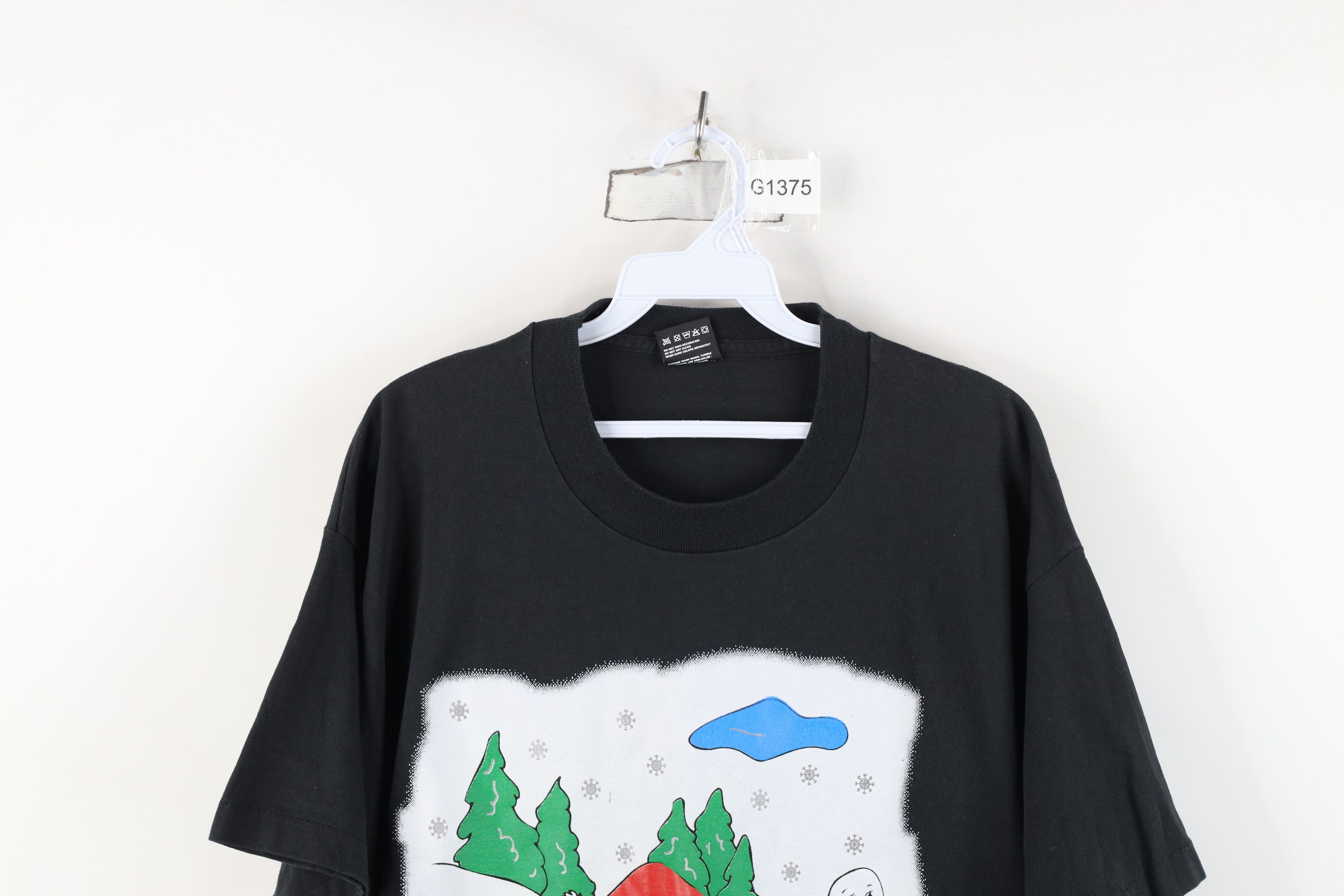 Vintage Vintage 90s Christmas Holidays Santa Claus T-Shirt Black USA Size US XL / EU 56 / 4 - 2 Thumbnail