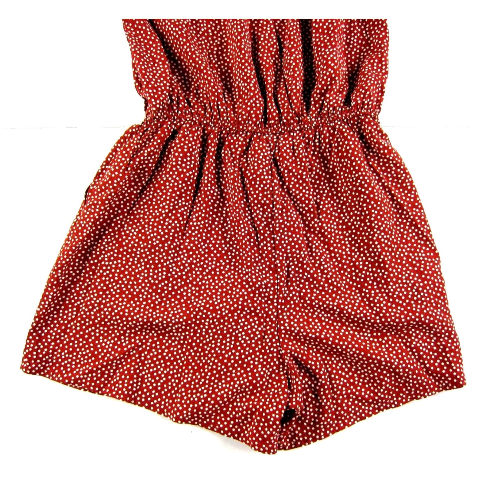 Old Navy Old Navy Romper Jumpsuit Women's Small Red Polka Dot Pocket Rayon Shorts Size 28" / US 6 / IT 42 - 7 Thumbnail