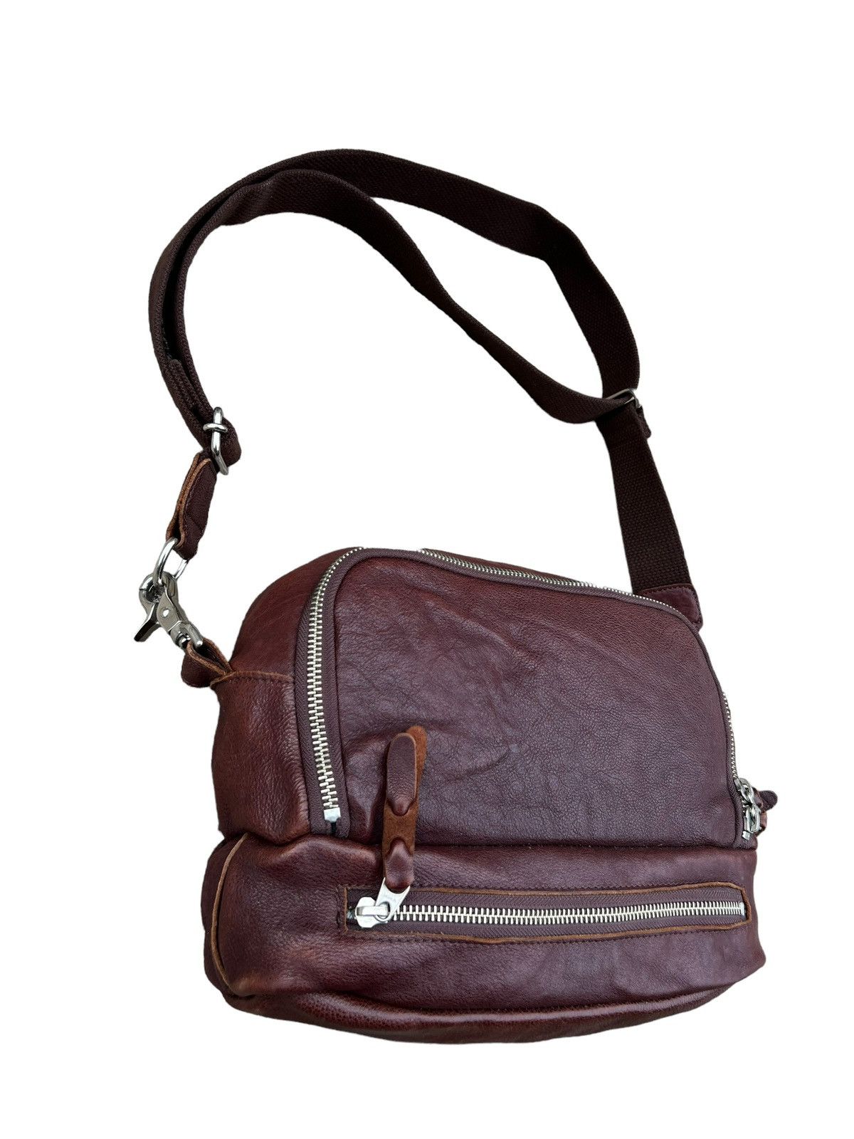 Japanese Brand Vintage Butler Verner Sails Patina Leather Bag 2 Compartment Size ONE SIZE - 9 Thumbnail