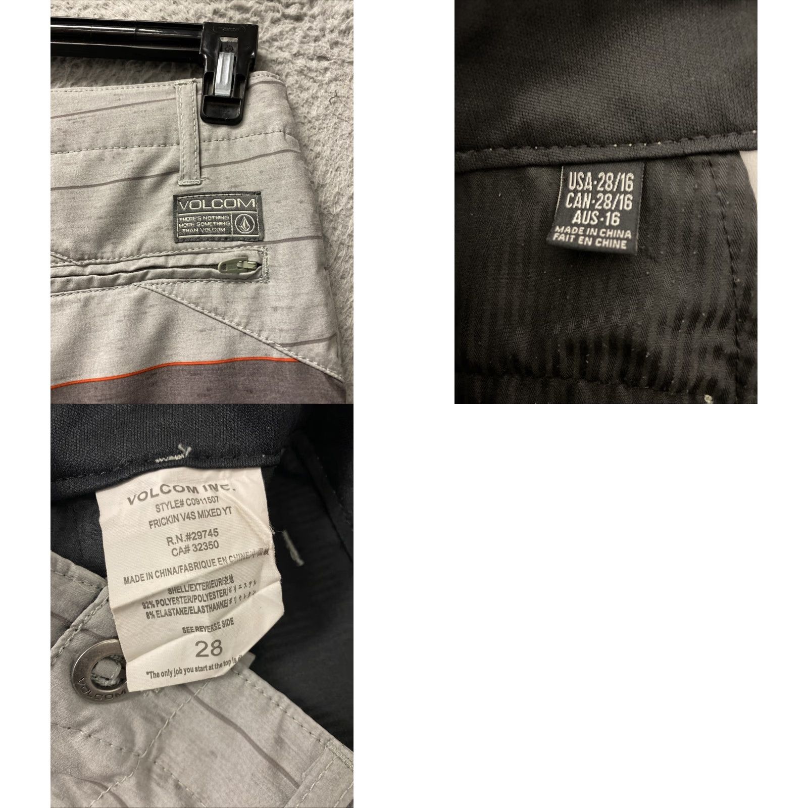 Volcom Volcom Surf & Turf Men 28 Gray Brown Shorts Stretch Performance /147-20 Size US 28 / EU 44 - 8 Thumbnail
