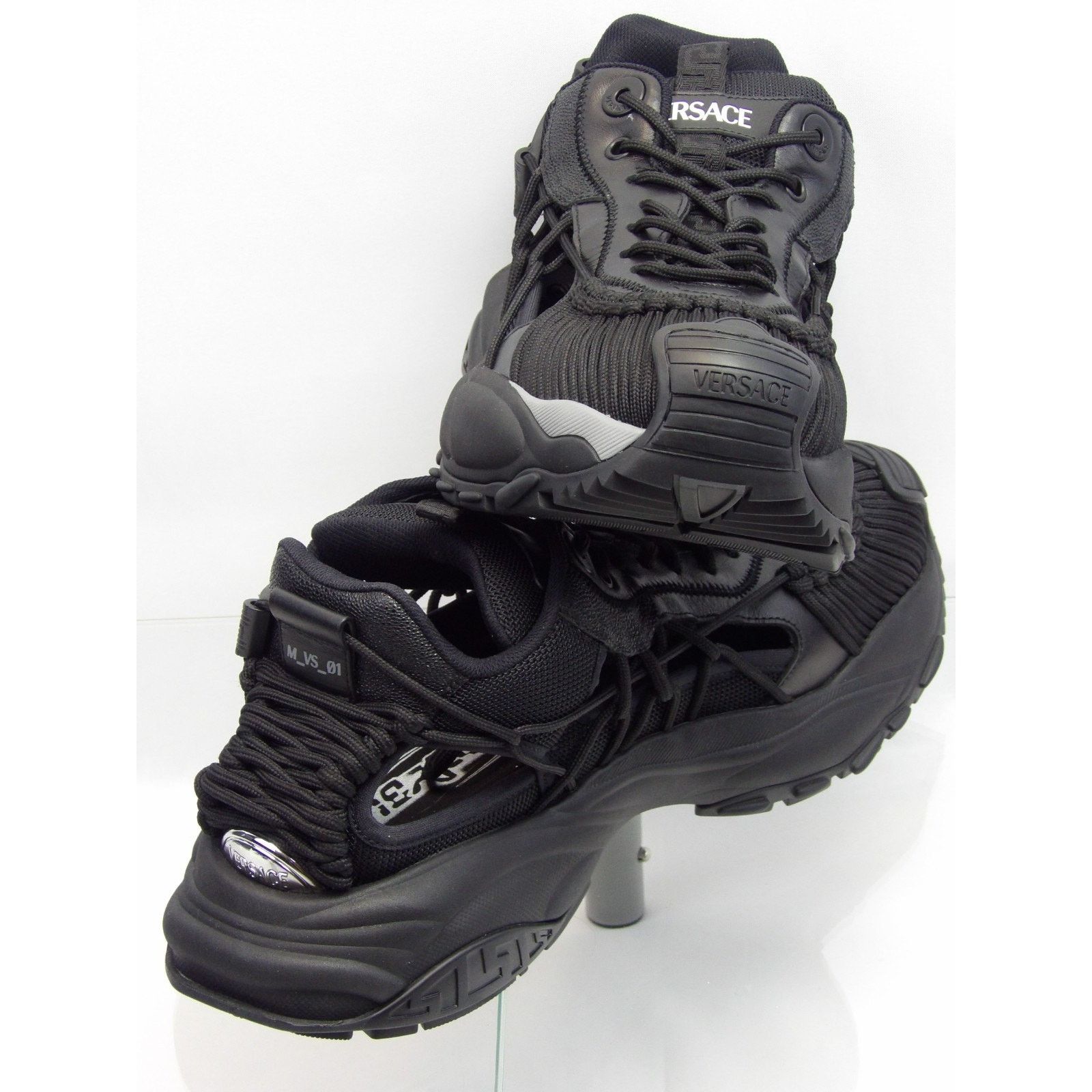 Versace VERSACE MERCURY BLACK LEATHER PLATFORM SNEAKERS 48 15 ITALY Size US 15 / EU 48 - 5 Thumbnail