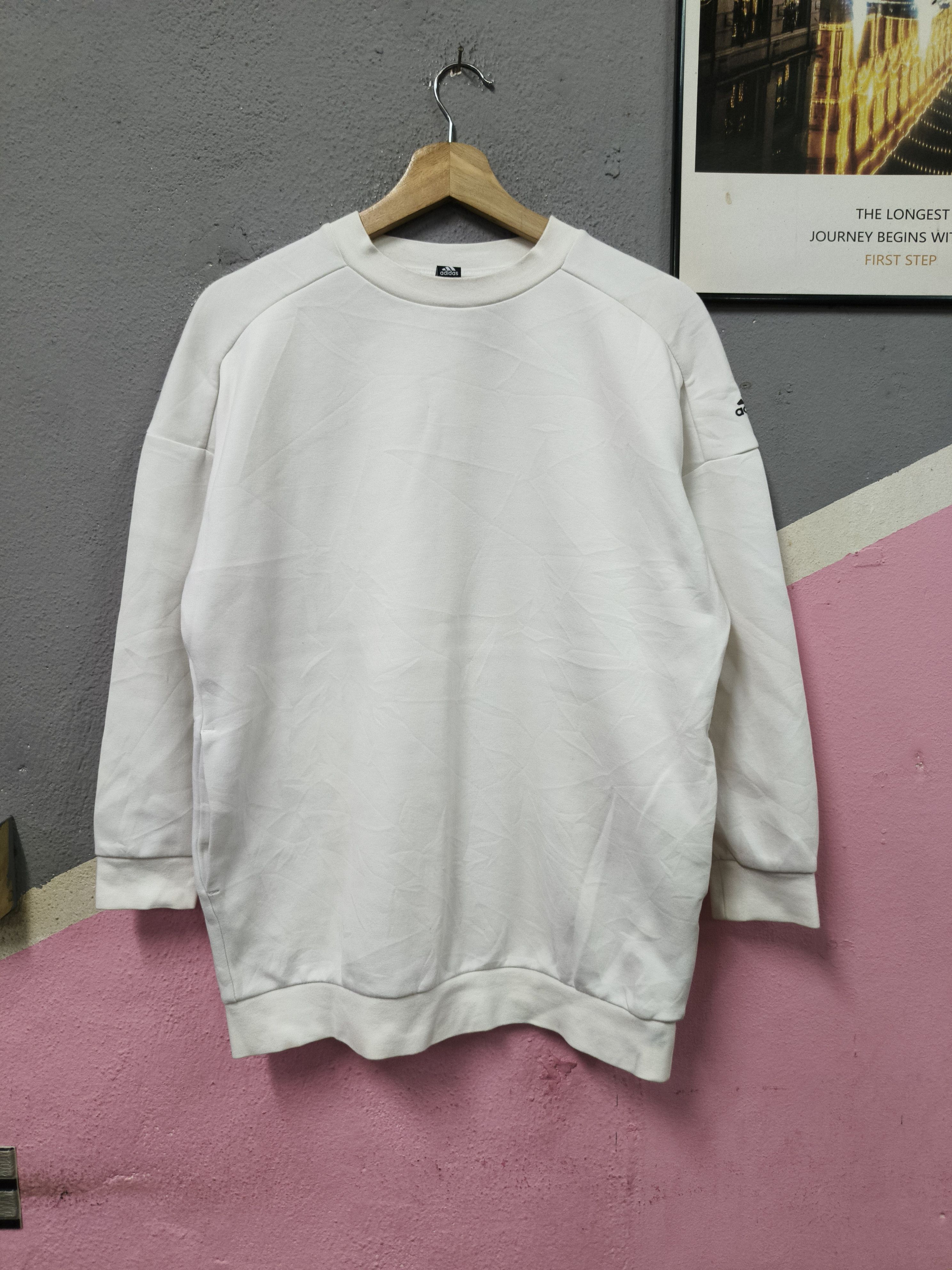 Adidas ADIDAS THREE STRIPE WHITE SWEATSHIRT Size S / US 4 / IT 40 - 3 Thumbnail