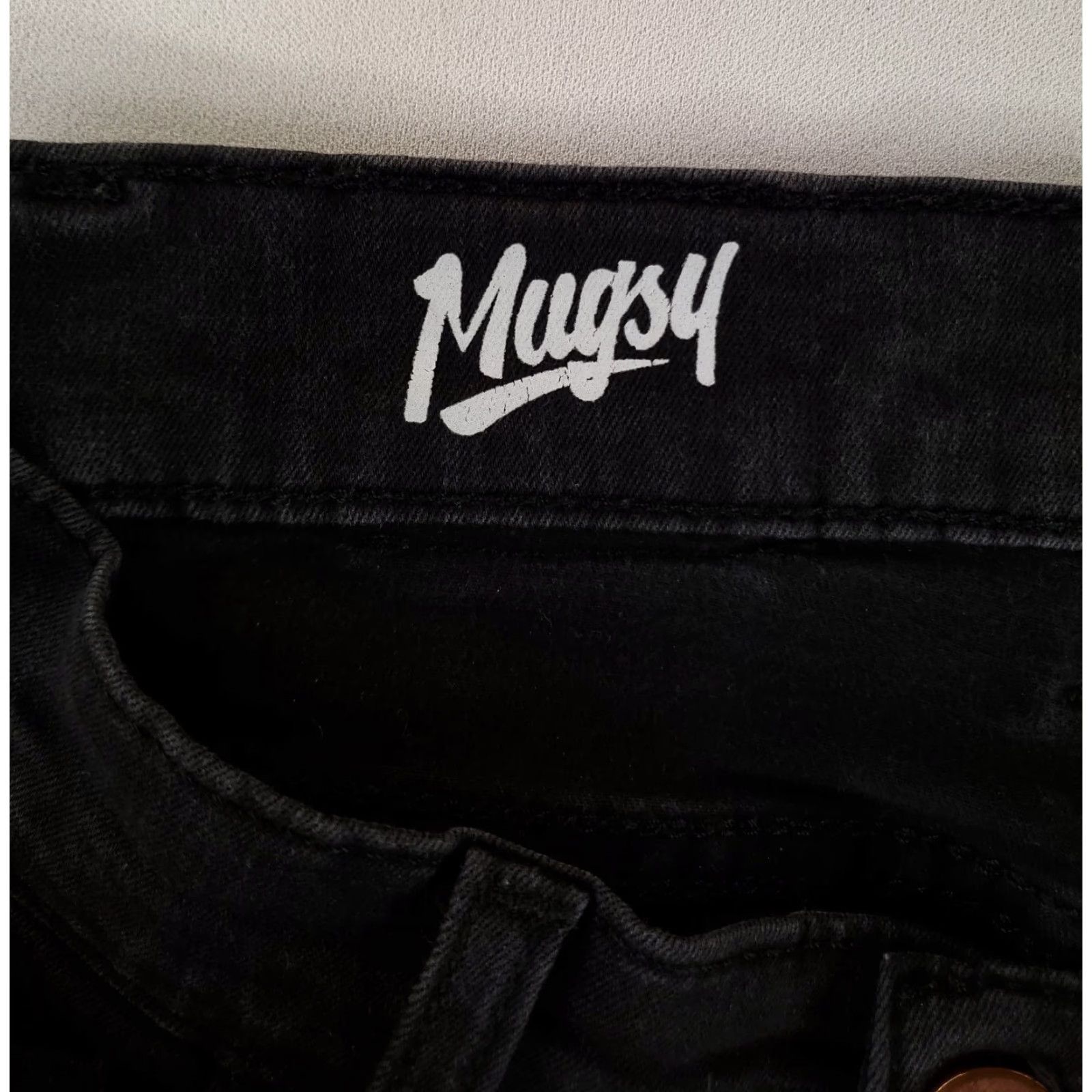 Vintage Mugsy PMT Clutch Black Stretchy Jeans Mens 31x29 Inseam 29 30x30 Regular Straight Black Mens Size US 31 - 4 Thumbnail