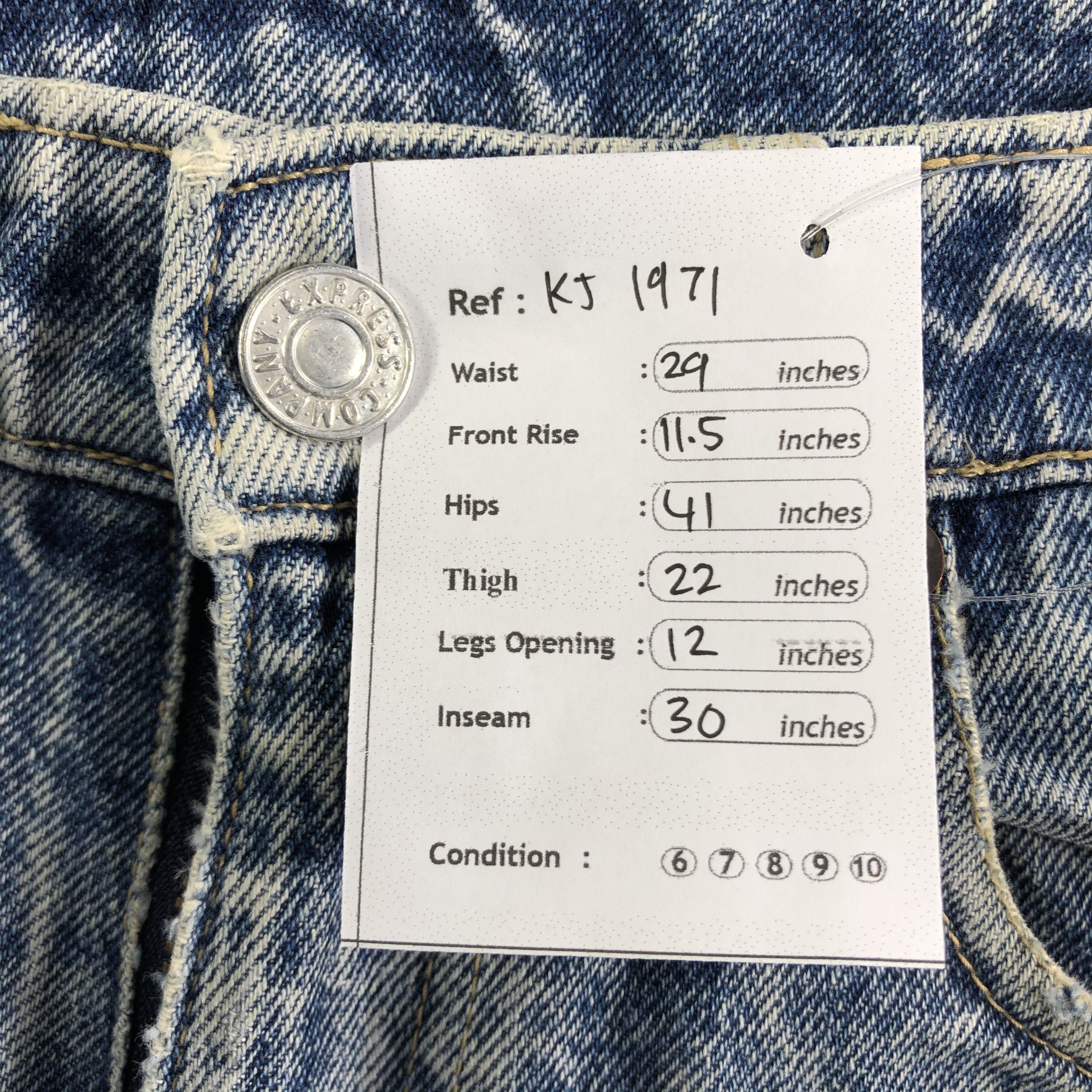 Japanese Brand Vintage Three Pal Jeans Stone Wash Denim KJ1971 Size US 29 - 10 Thumbnail