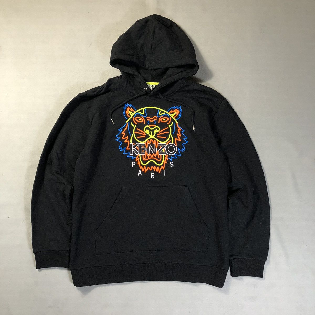 Kenzo Kenzo Neon Tiger Sweatshirt Hoodie Size US L / EU 52-54 / 3 - 1 Thumbnail