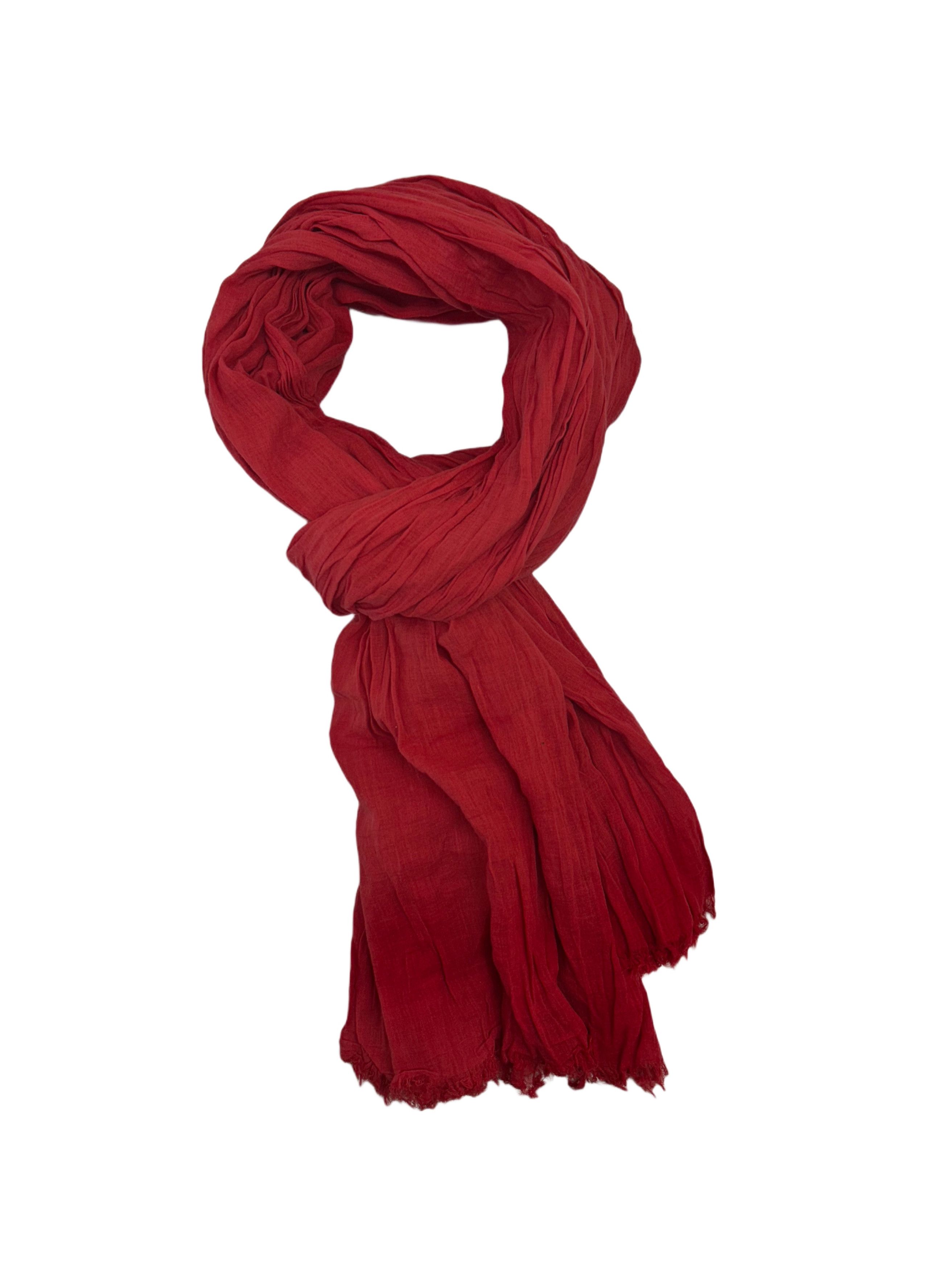 CLOSED Closed Red Overdye Check Scarf Size ONE SIZE - 1 Thumbnail