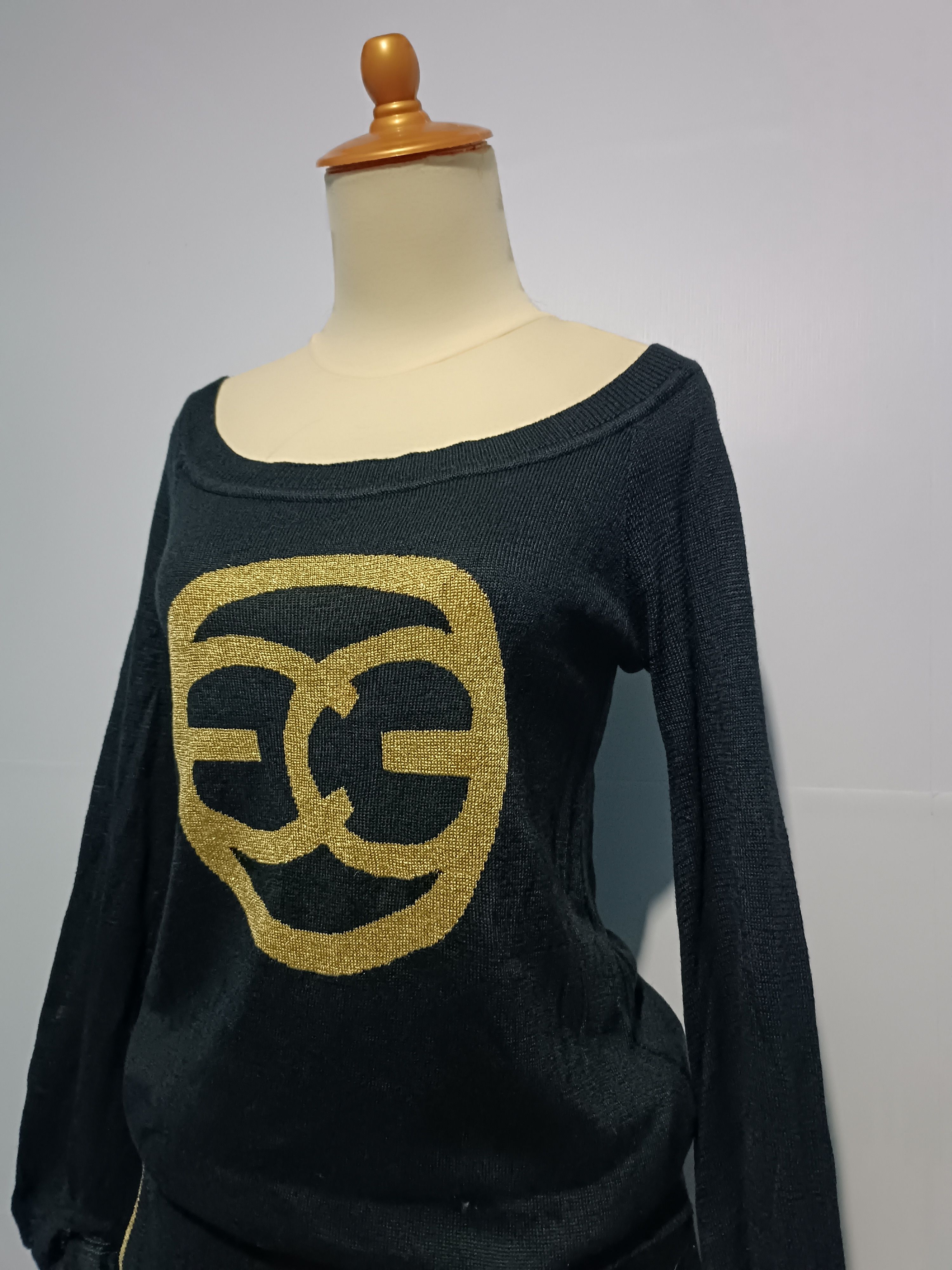 If Six Was Nine × Japanese Brand × Le Grande Bleu (L.G.B.) Y2K Egoist Open Collar Long Sleeve T Shirt Black Size L / US 10 / IT 46 - 2 Thumbnail