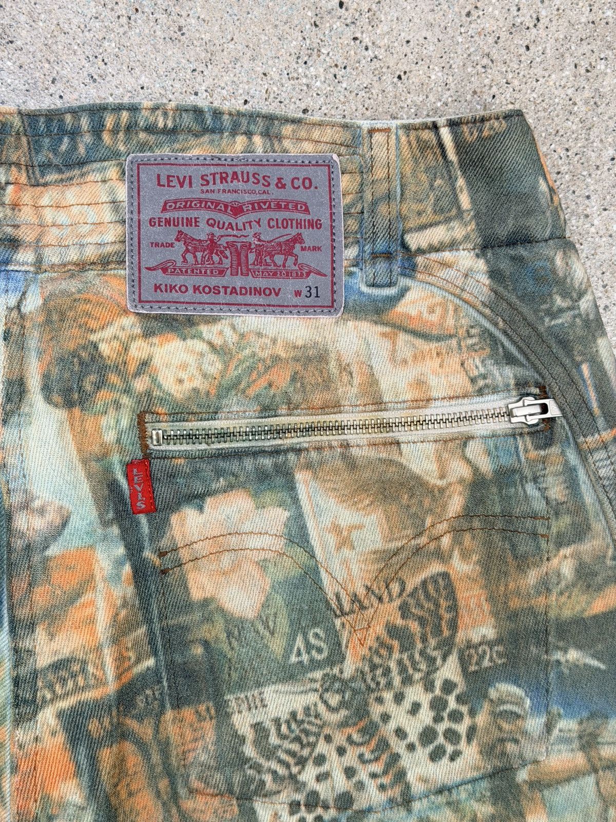 Kiko Kostadinov × Levi's Kiko Kostadinov x Levi’s Carina Print Flared Jeans Size 31" - 5 Thumbnail