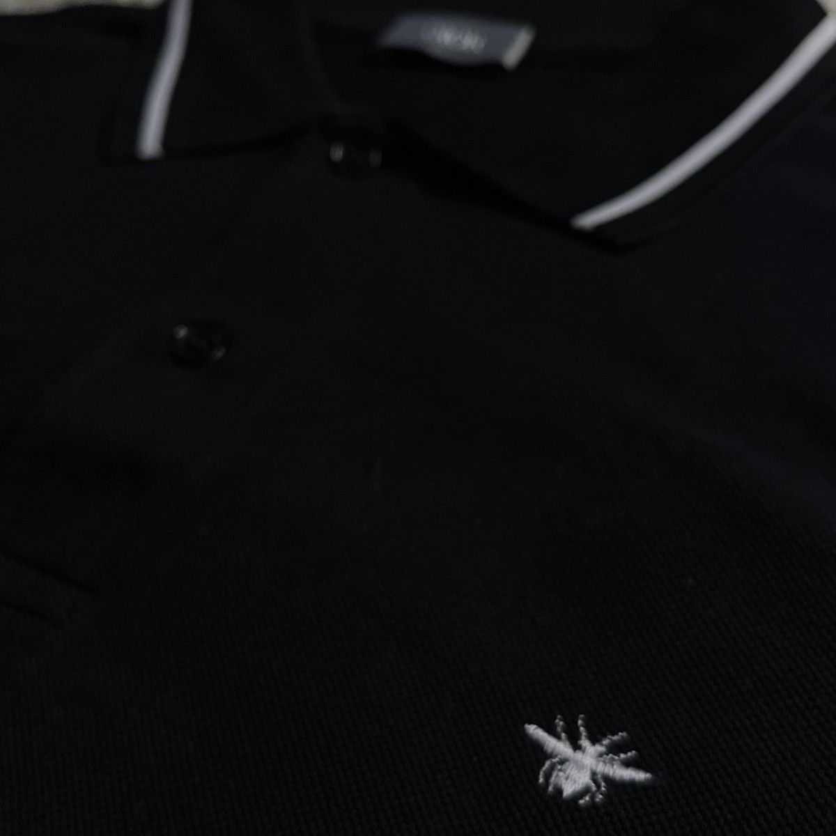Dior Dior Black Cotton Piqué Polo Shirt with Bee Embroidery Size US S / EU 44-46 / 1 - 3 Thumbnail