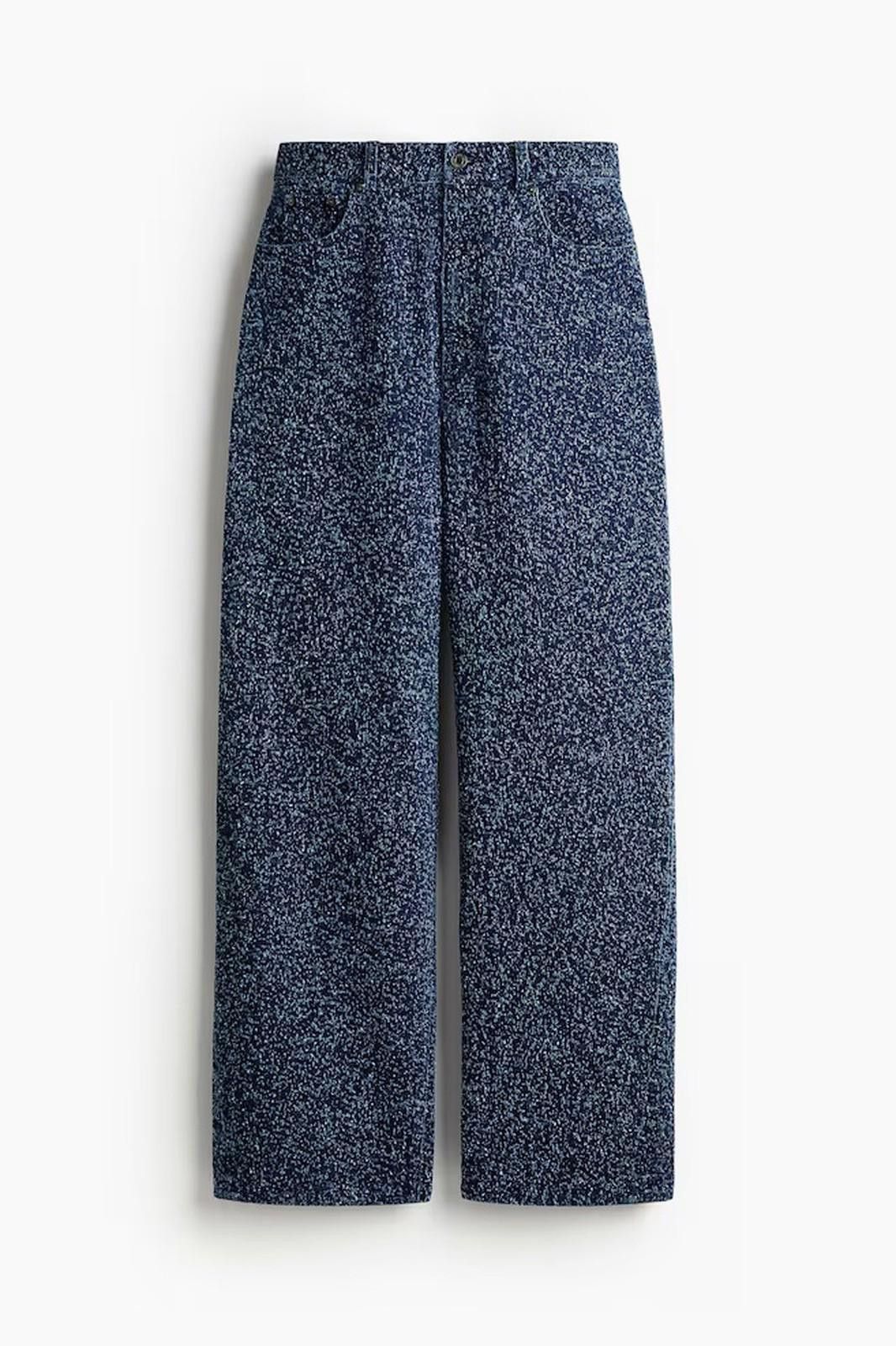 H&M H&M Studio 2025 Wide Bouclé Denim Jeans blue pants 40 12 Size 32" / US 10 / IT 46 - 1 Thumbnail