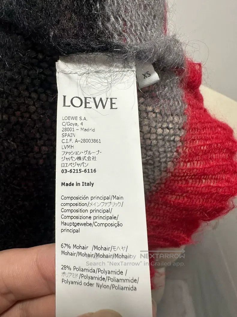 Other Loewe Leather logo mohair striped sweater Size XS / US 0-2 / IT 36-38 - 6 Thumbnail