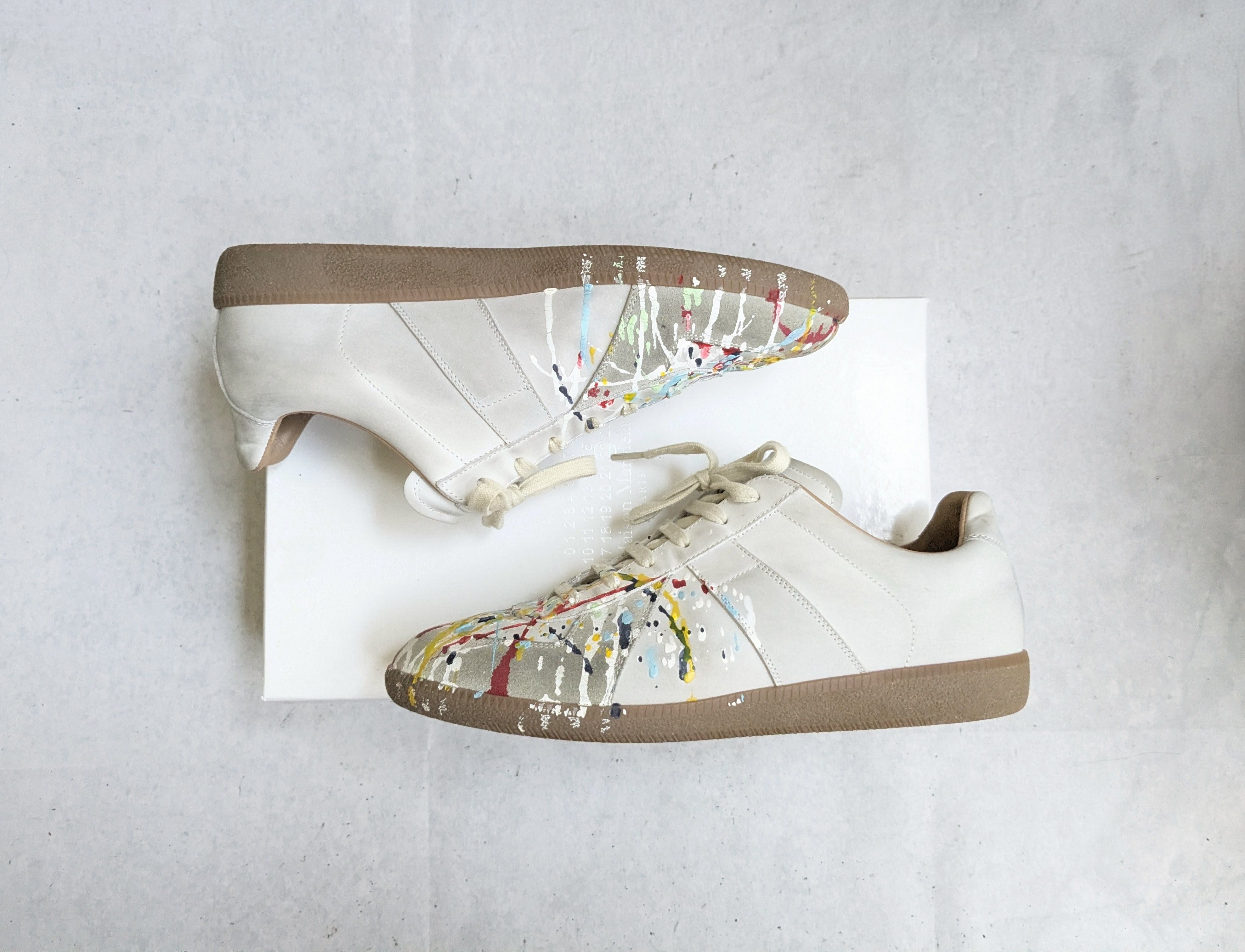 Maison Margiela Maison Margiela Replica GAT 10.5 43.5 Paint Splatter Low Size US 10.5 / EU 43-44 - 4 Thumbnail