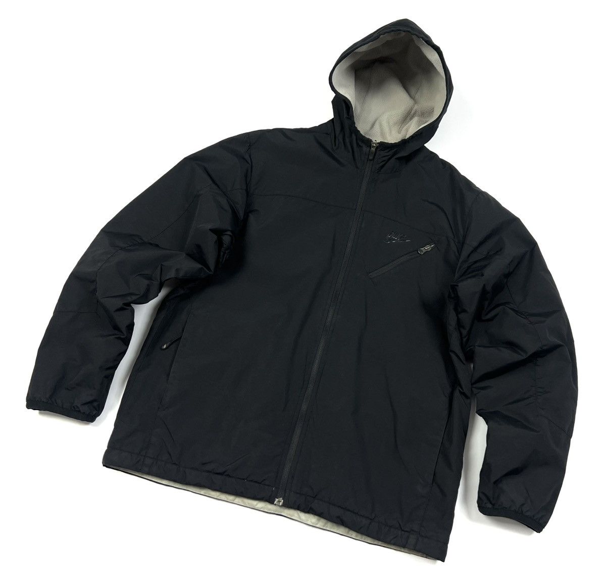 Japanese Brand × Nike × Vintage Vintage Nike Logo Black Casual Y2K Fleece Jacket Size M/L Size US M / EU 48-50 / 2 - 4 Thumbnail