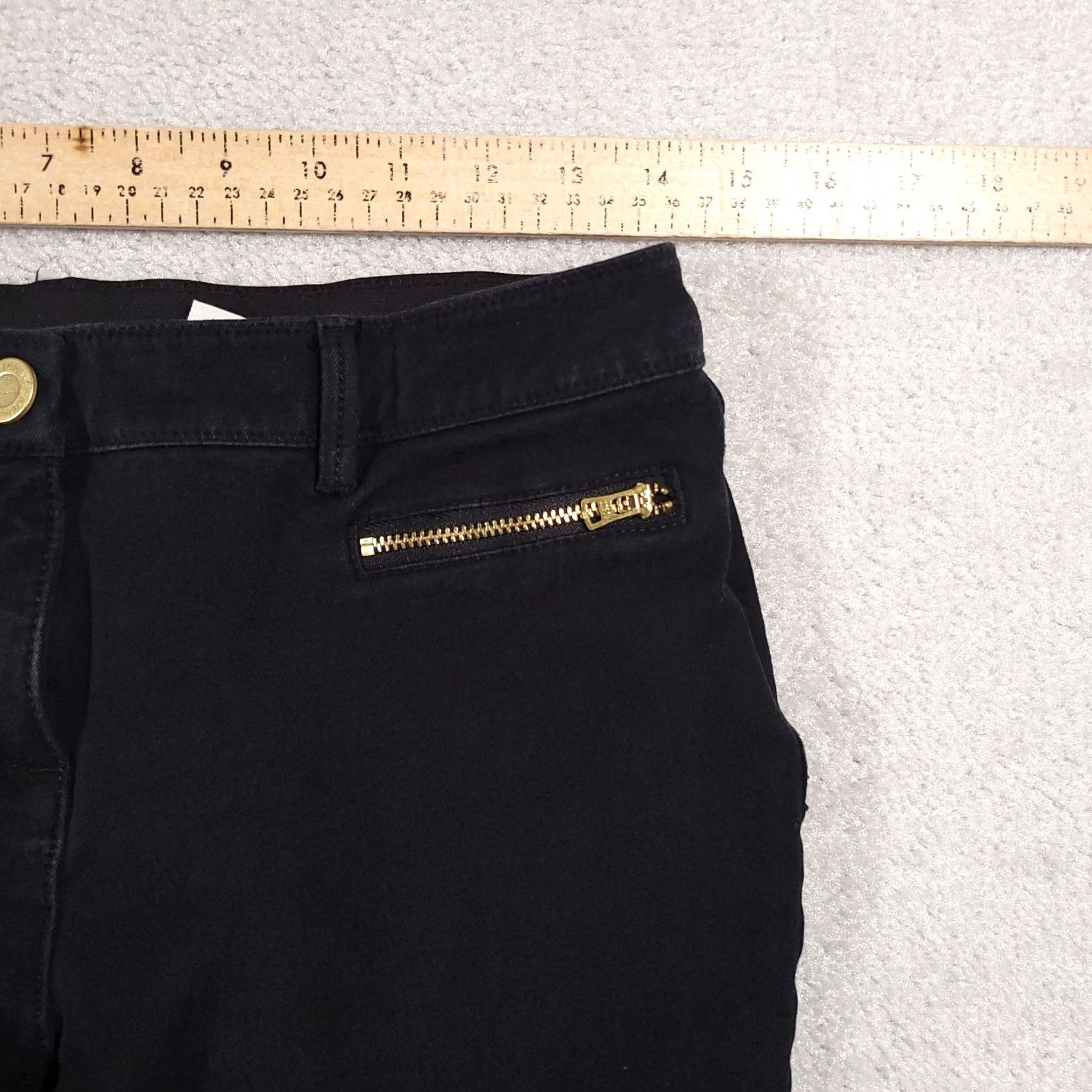 Vintage Chicos So Slimming Ankle Jeans Women's 0 Petite Black Capri Stretch Zip Pockets Jeans Size 28" / US 6 / IT 42 - 6 Thumbnail