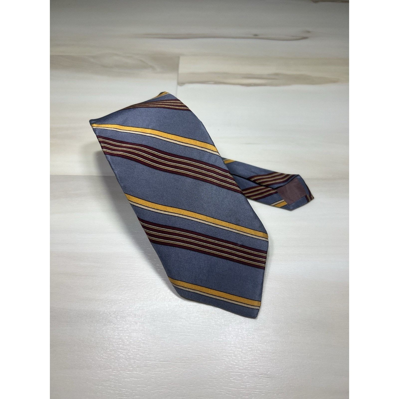 Yves Saint Laurent YSL YVES SAINT LAURENT Striped Multicolor 100% Silk Necktie Size ONE SIZE - 2 Thumbnail
